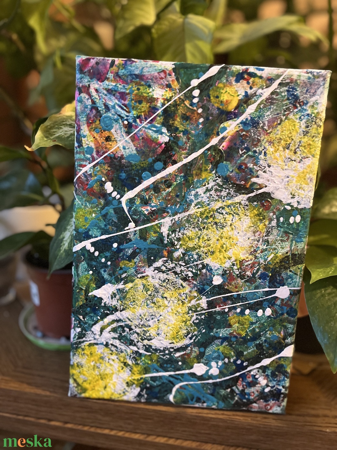 Absztrakt festmény, A négy Nap galaxisa - művészet - festmény - akril - Meska.hu