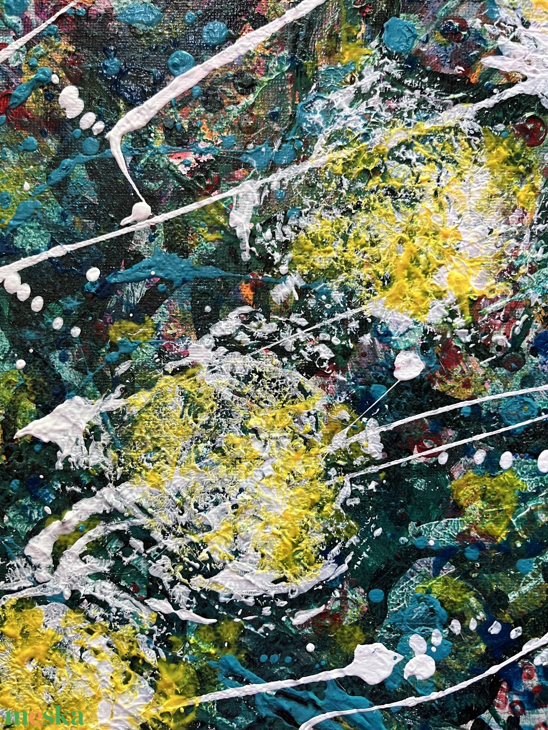 Absztrakt festmény, A négy Nap galaxisa - művészet - festmény - akril - Meska.hu