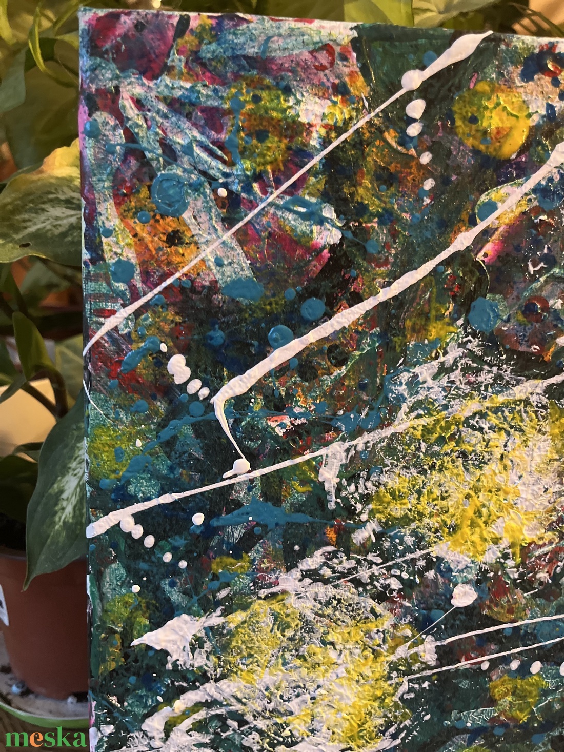 Absztrakt festmény, A négy Nap galaxisa - művészet - festmény - akril - Meska.hu