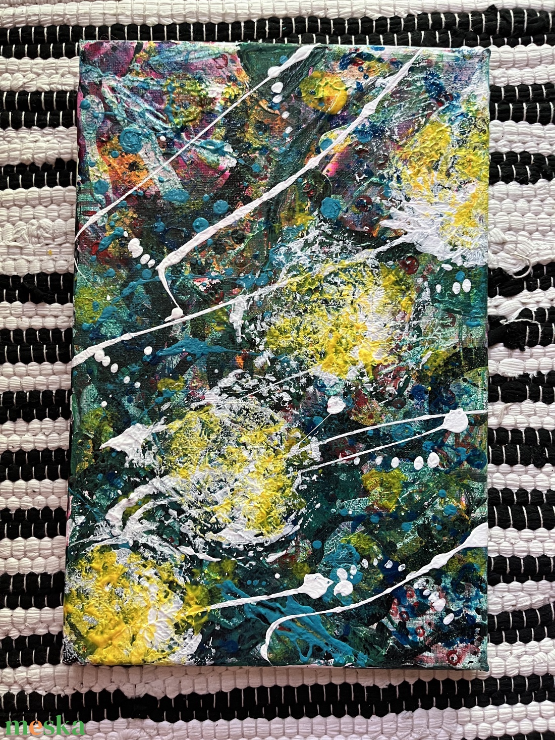 Absztrakt festmény, A négy Nap galaxisa - művészet - festmény - akril - Meska.hu