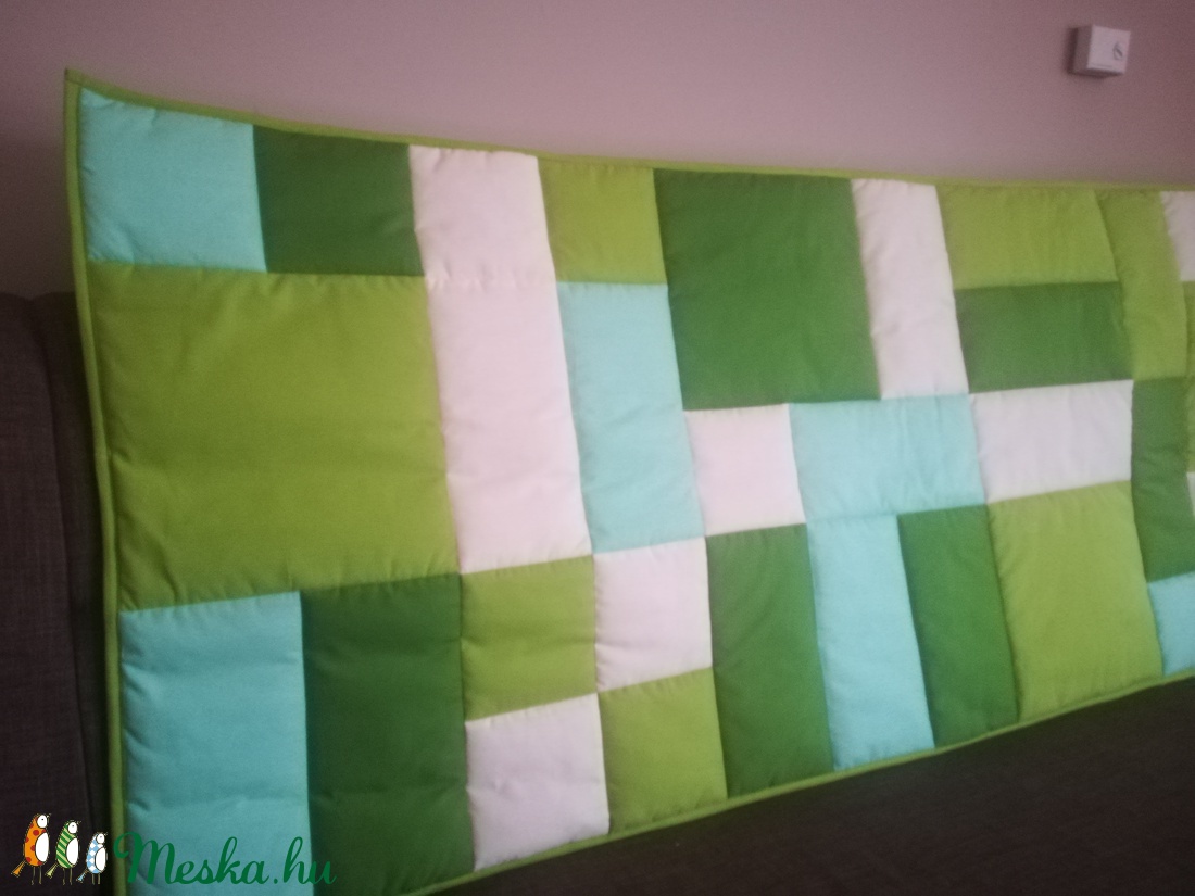 Zöld patchwork falvédő  - otthon & életmód - lakástextil - Meska.hu