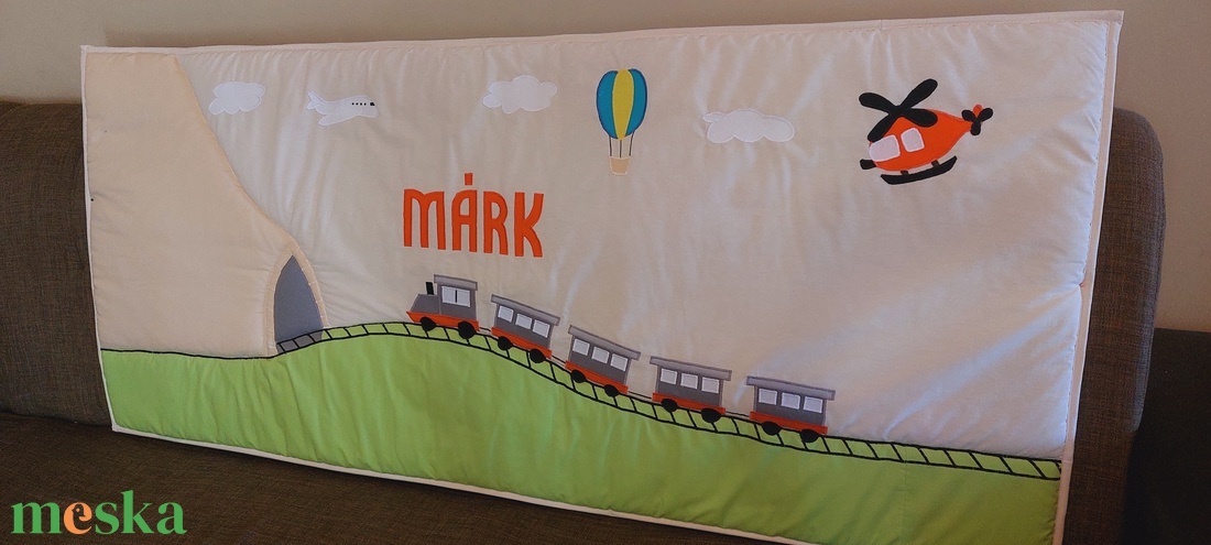 Vonatos falvédő  - otthon & életmód - lakástextil - falvédő - Meska.hu