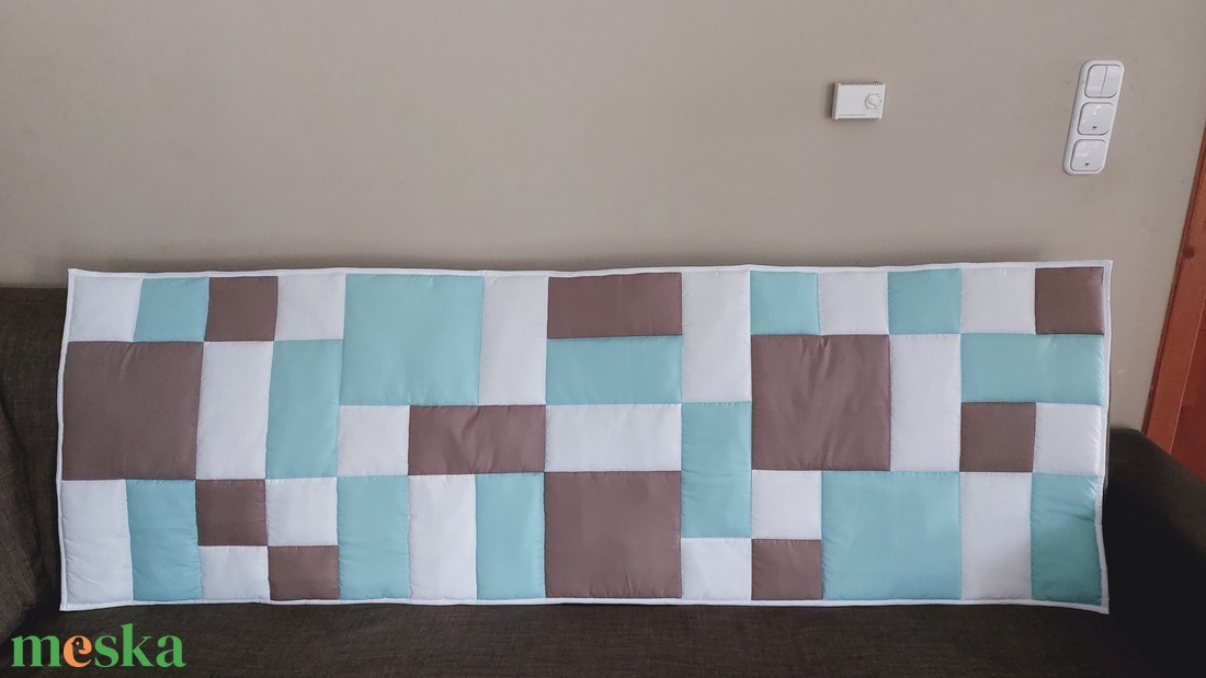 Türkiz, barna falvédő  - otthon & életmód - lakástextil - falvédő - Meska.hu