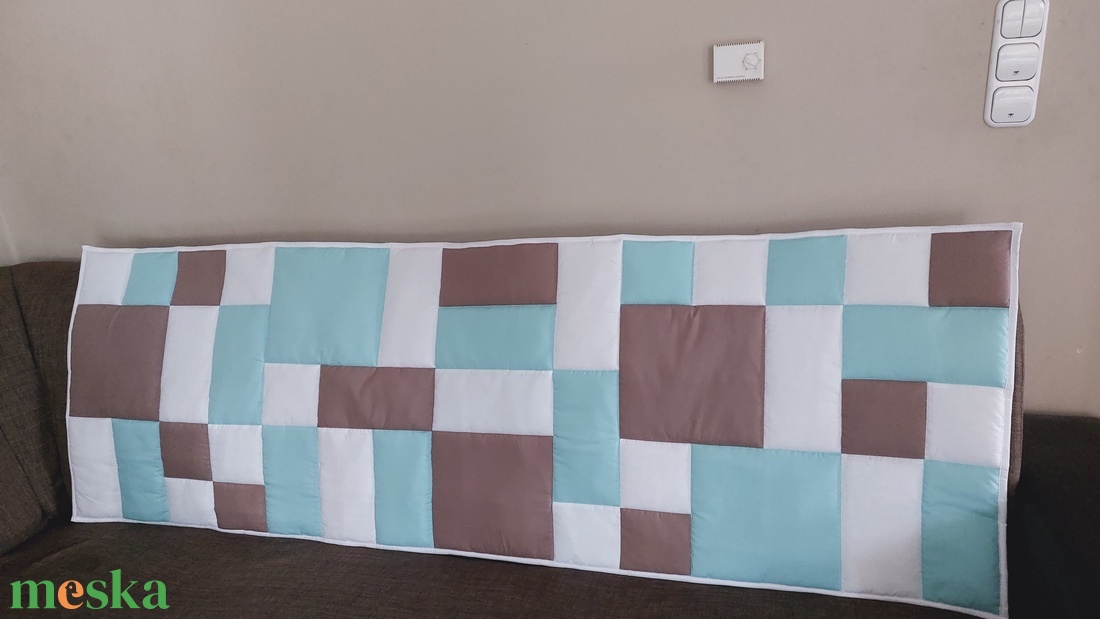 Türkiz, barna falvédő  - otthon & életmód - lakástextil - falvédő - Meska.hu