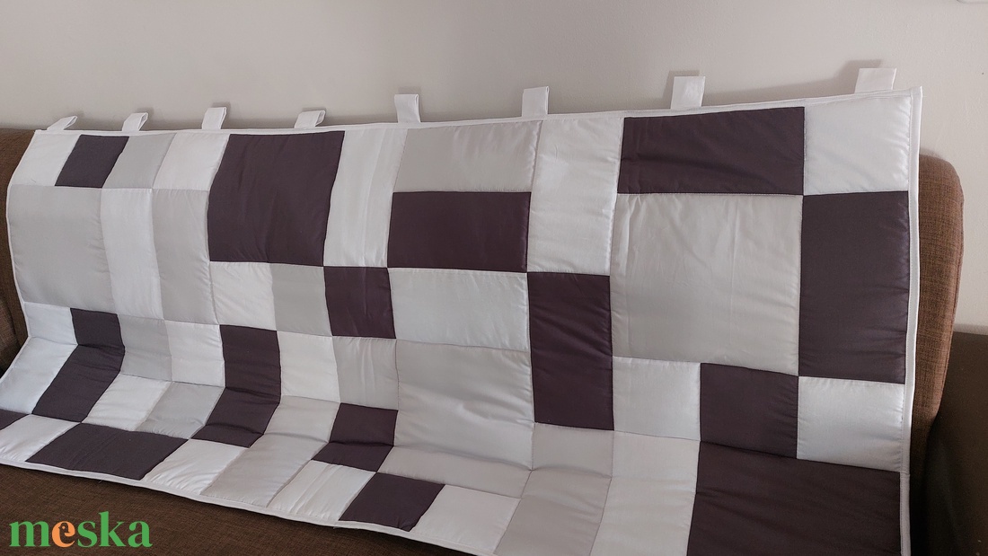 Szürke patchwork falvédő  - otthon & életmód - lakástextil - falvédő - Meska.hu