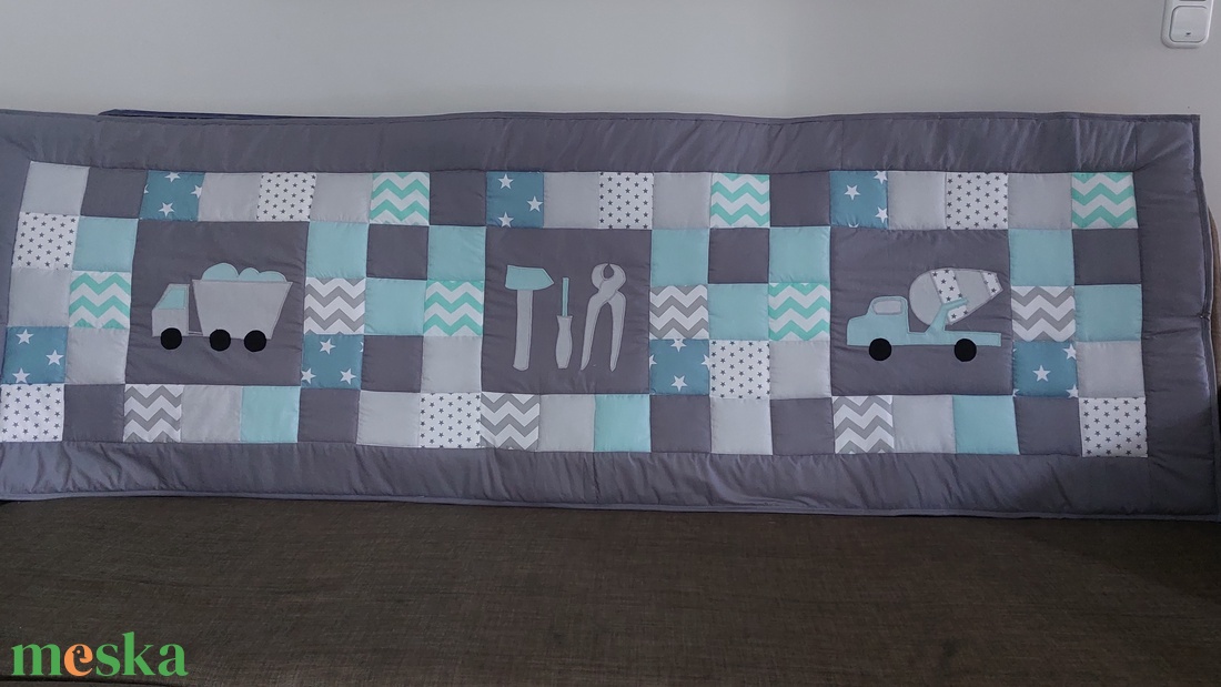 Fiús,járműves  patchwork falvédő  - otthon & életmód - lakástextil - falvédő - Meska.hu