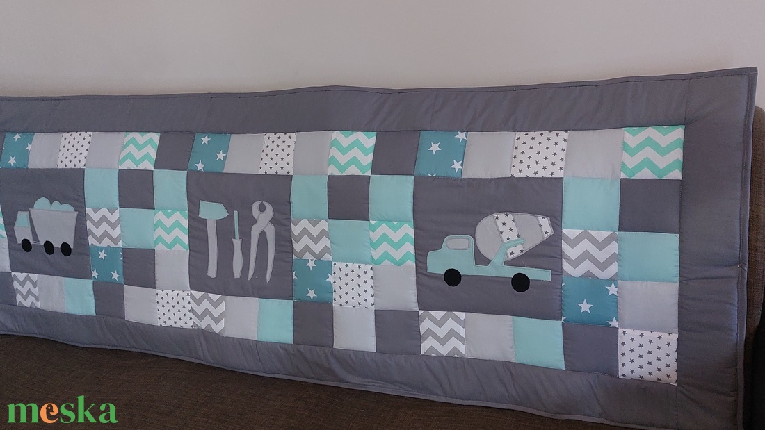 Fiús,járműves  patchwork falvédő  - otthon & életmód - lakástextil - falvédő - Meska.hu