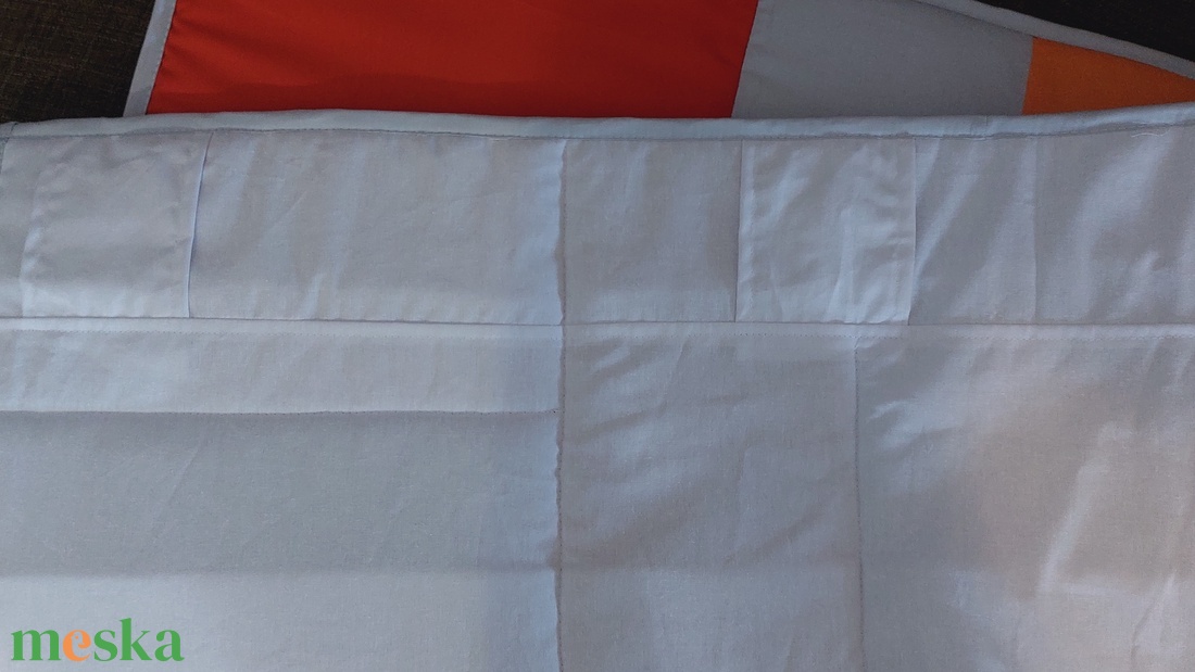 Narancs ,szürke falvédő  - otthon & életmód - lakástextil - falvédő - Meska.hu