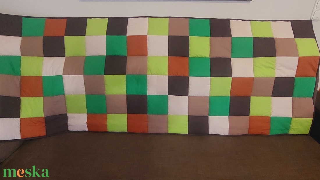 Barna, zöld falvédő  - otthon & életmód - lakástextil - falvédő - Meska.hu