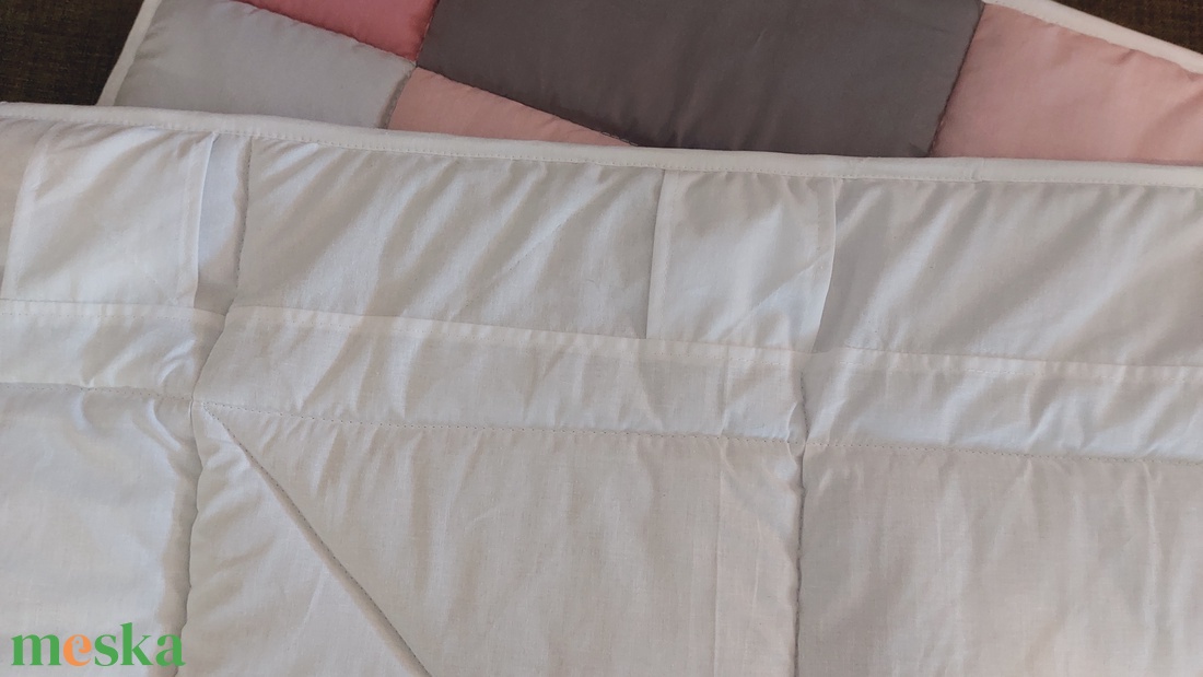 Szürke, rózsaszín, fehér falvédő  - otthon & életmód - lakástextil - falvédő - Meska.hu