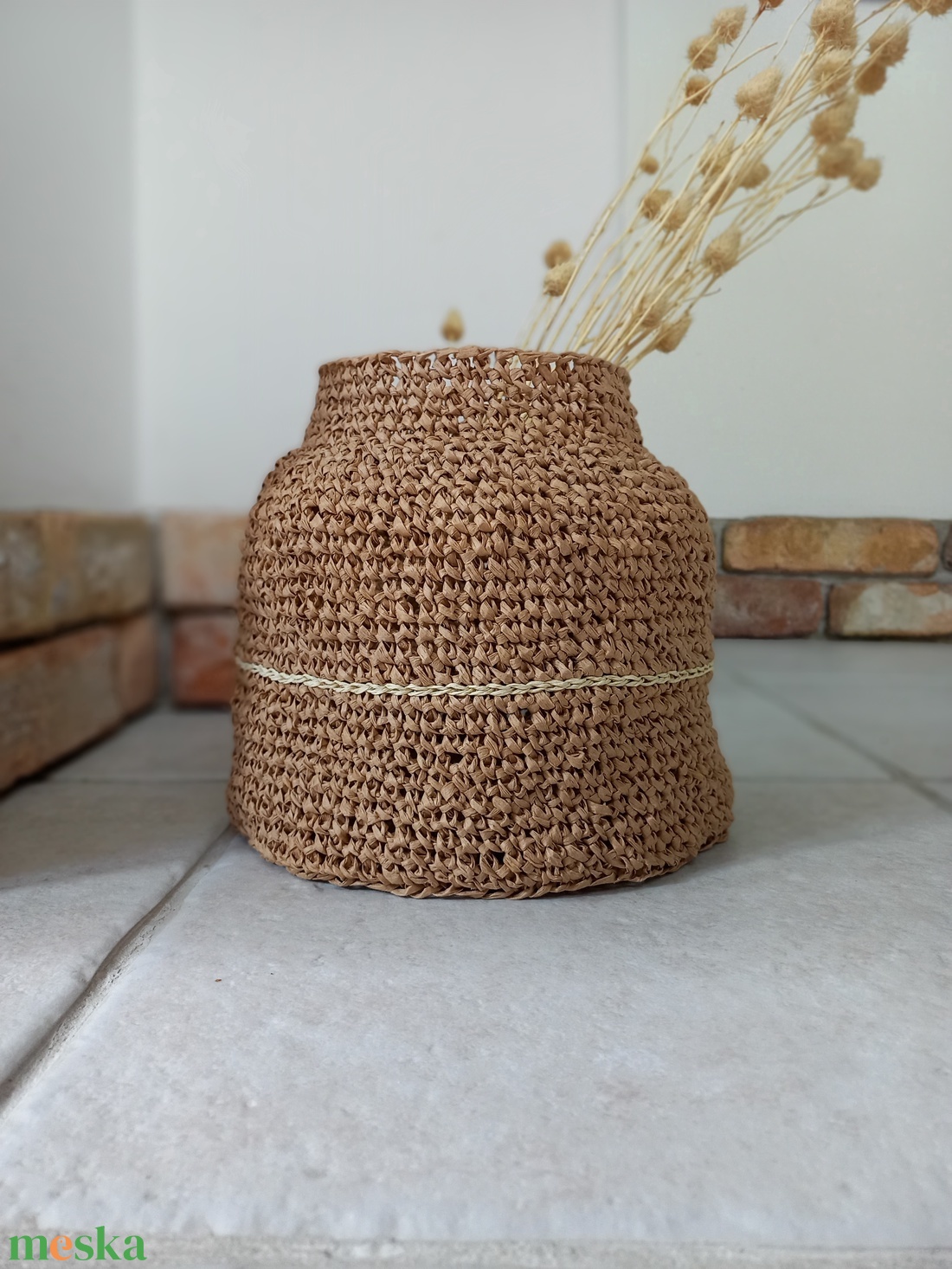 Raffia horgolt váza, kaspó - otthon & életmód - dekoráció - virágdísz és tartó - cserép & kaspó - Meska.hu Raffia horgolt váza, kaspó - otthon & életmód - dekoráció - virágdísz és tartó - cserép & kaspó - Meska.hu