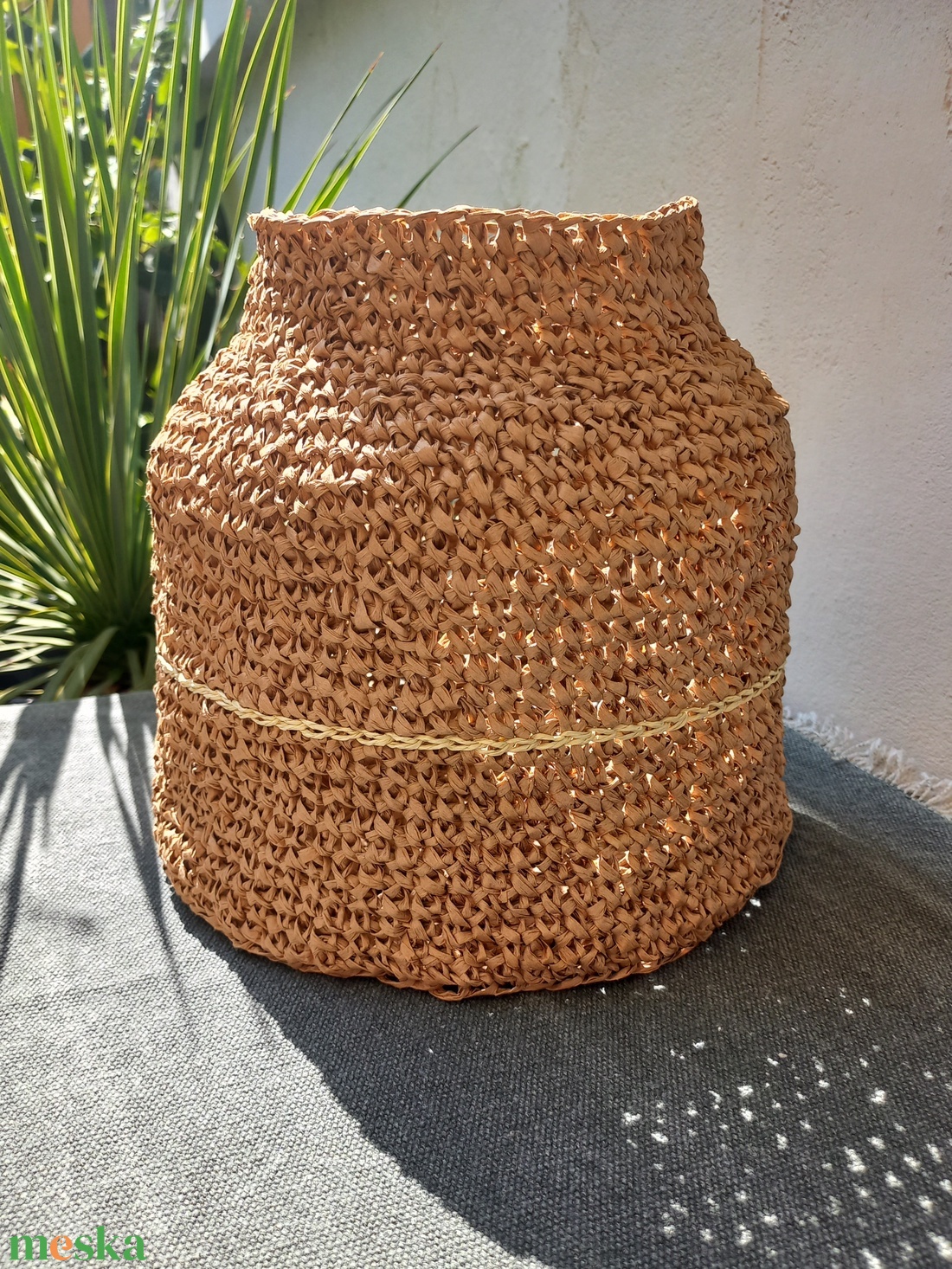 Raffia horgolt váza, kaspó - otthon & életmód - dekoráció - virágdísz és tartó - cserép & kaspó - Meska.hu Raffia horgolt váza, kaspó - otthon & életmód - dekoráció - virágdísz és tartó - cserép & kaspó - Meska.hu