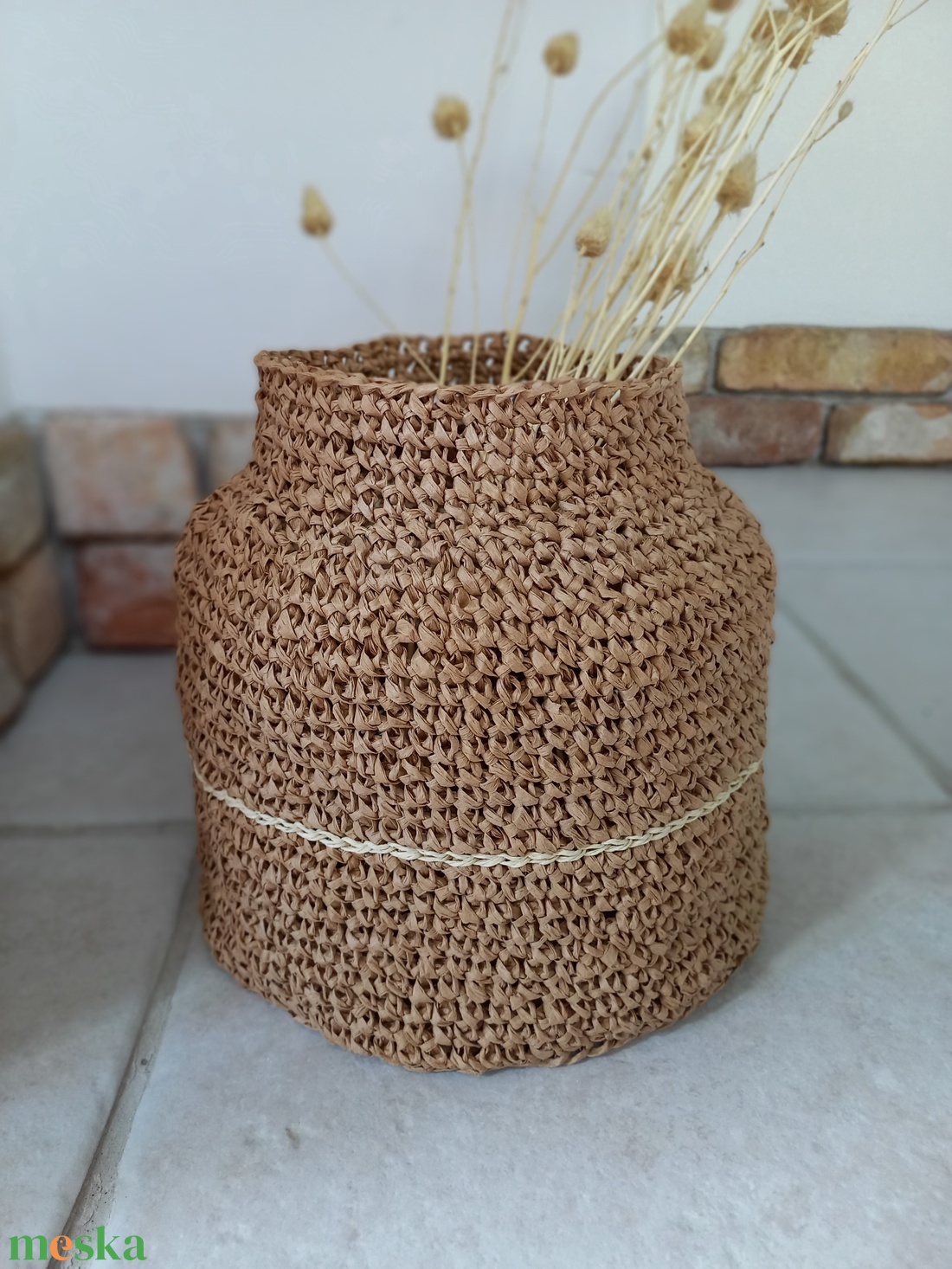 Raffia horgolt váza, kaspó - otthon & életmód - dekoráció - virágdísz és tartó - cserép & kaspó - Meska.hu Raffia horgolt váza, kaspó - otthon & életmód - dekoráció - virágdísz és tartó - cserép & kaspó - Meska.hu