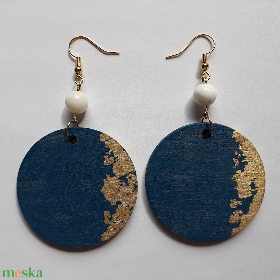 !NYÁRI AKCIÓ! -20% kedvezmény -Fülbevaló - aranyozott 4. - ékszer - fülbevaló - lógós kerek fülbevaló - Meska.hu