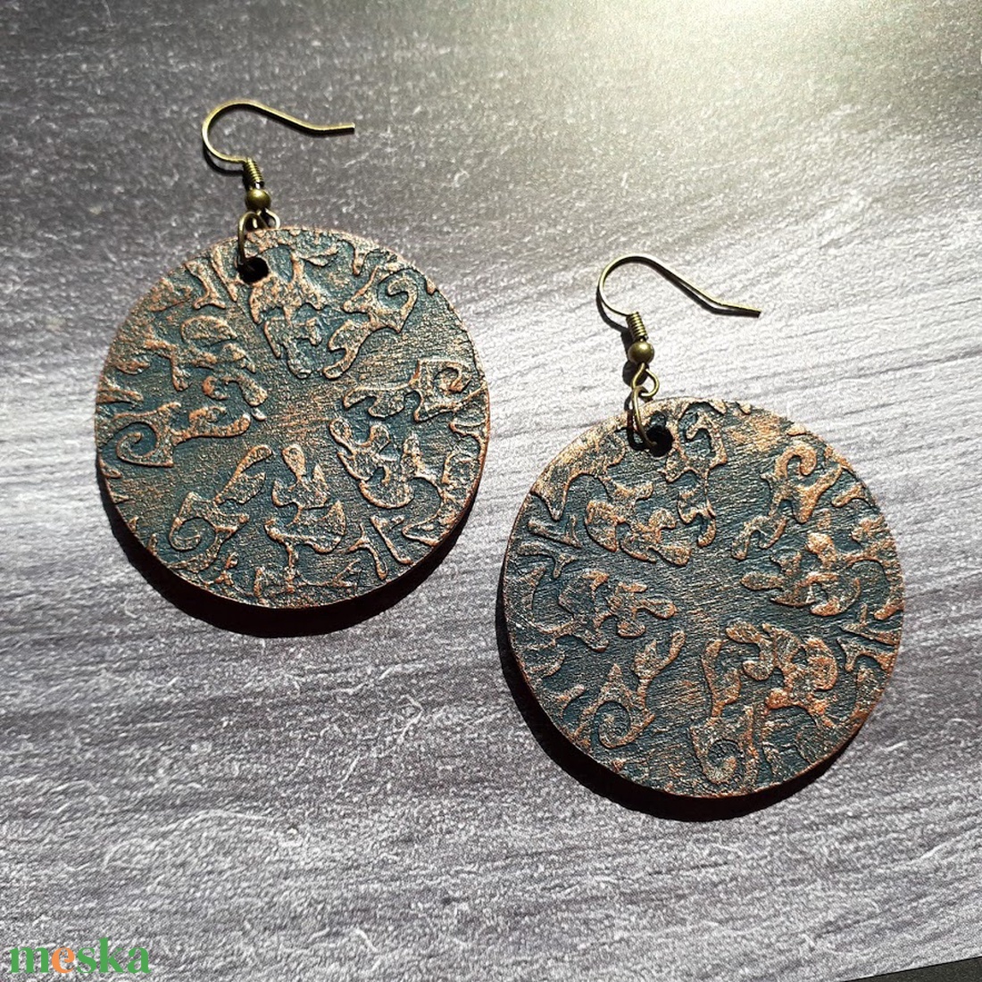 !NYÁRI AKCIÓ! -20% kedvezmény - Fülbevaló - aranyozott 4. - ékszer - fülbevaló - lógós kerek fülbevaló - Meska.hu