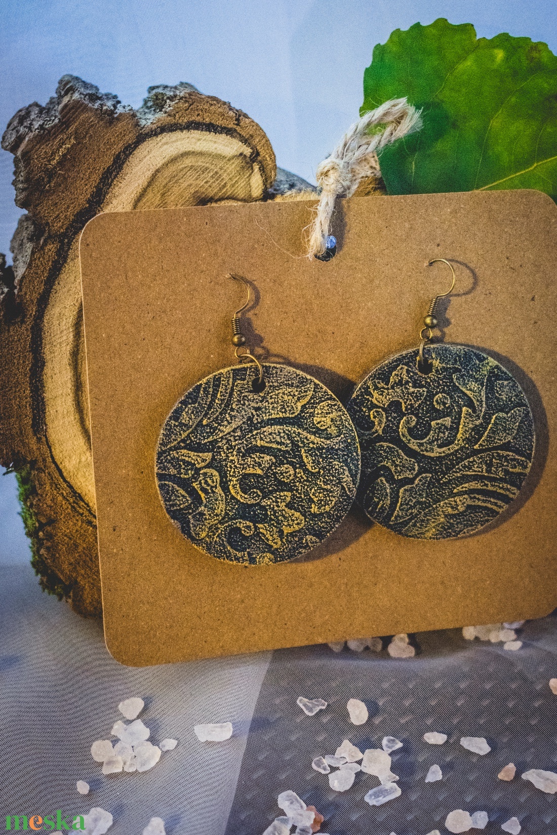 !NYÁRI AKCIÓ! -20% kedvezmény- Fülbevaló - aranyozott 4. - ékszer - fülbevaló - lógós kerek fülbevaló - Meska.hu