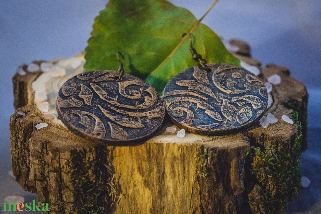 !NYÁRI AKCIÓ! -20% kedvezmény- Fülbevaló - aranyozott 4. - ékszer - fülbevaló - lógós kerek fülbevaló - Meska.hu