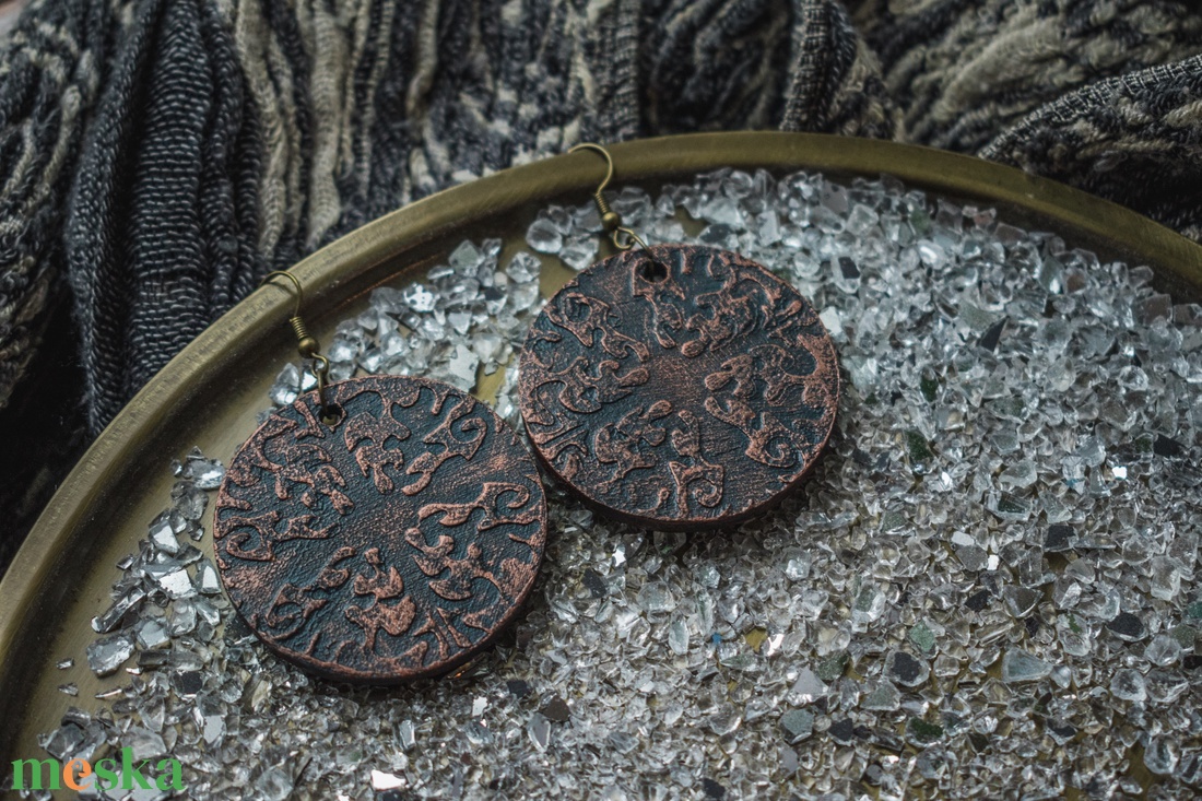 !NYÁRI AKCIÓ! -20% kedvezmény - Fülbevaló - aranyozott 4. - ékszer - fülbevaló - lógós kerek fülbevaló - Meska.hu