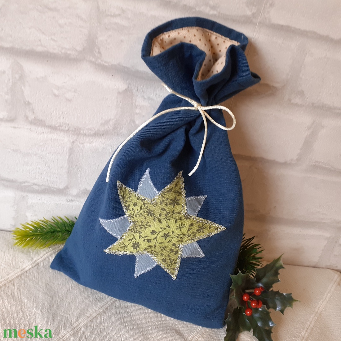 Mikulás zsák/ Ajándék batyu - Mackó 1 - karácsony - mikulás - mikulás zsák - Meska.hu