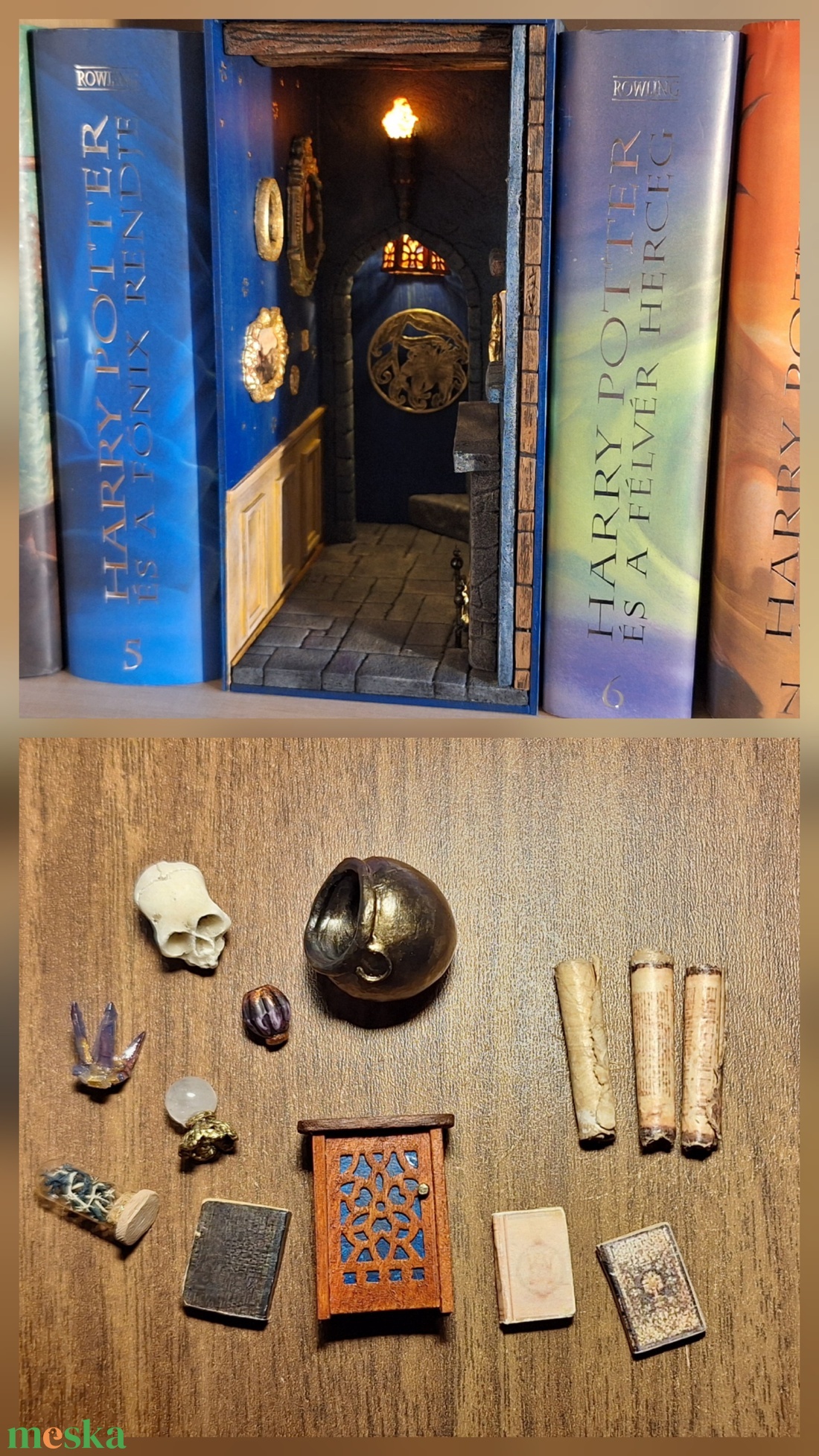 Hollóhát klubhelység könyvtámasz/ Ravenclaw common room bookend - otthon & életmód - dekoráció - asztal és polc dekoráció - díszdoboz - Meska.hu