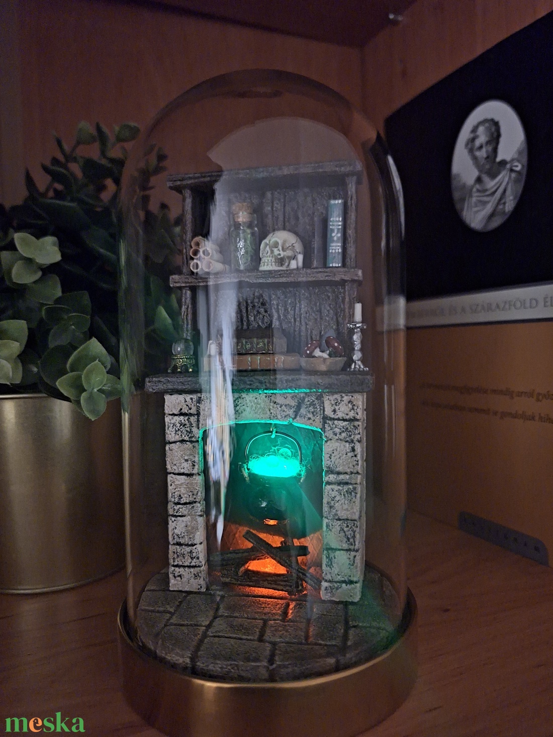 Polc dísz, Book Nook - Boszorkánykonhy #1 - otthon & életmód - dekoráció - dísztárgy - Meska.hu