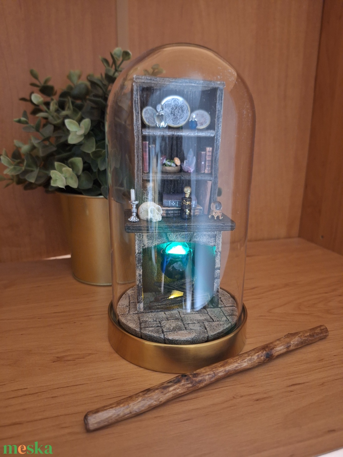 Polc dísz, Book Nook - Boszorkánykonhy #1 - otthon & életmód - dekoráció - dísztárgy - Meska.hu