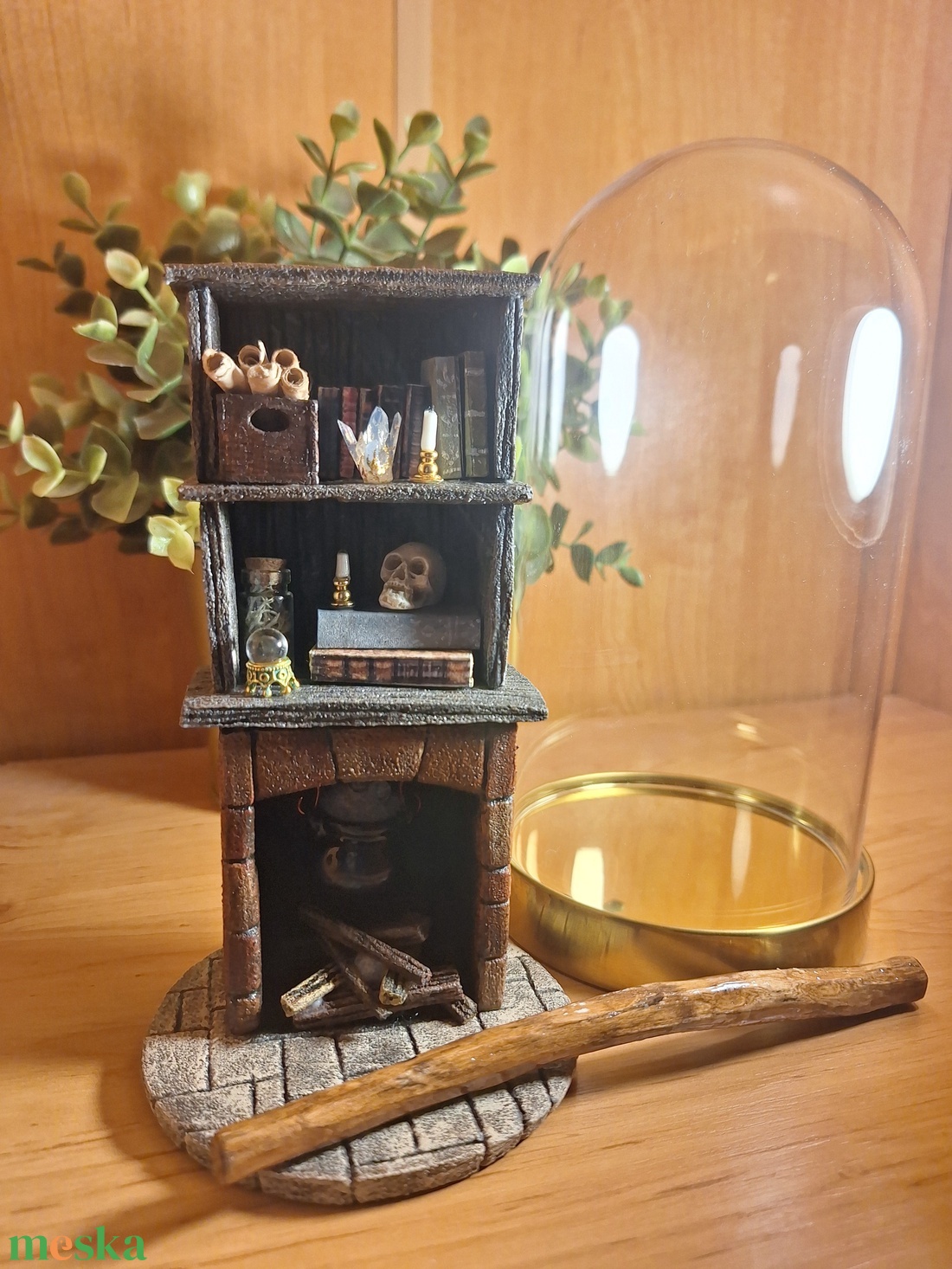 Polc dísz, Book Nook - Boszorkánykonhy #3 - otthon & életmód - dekoráció - asztal és polc dekoráció - dekorációs tál, tartó - Meska.hu