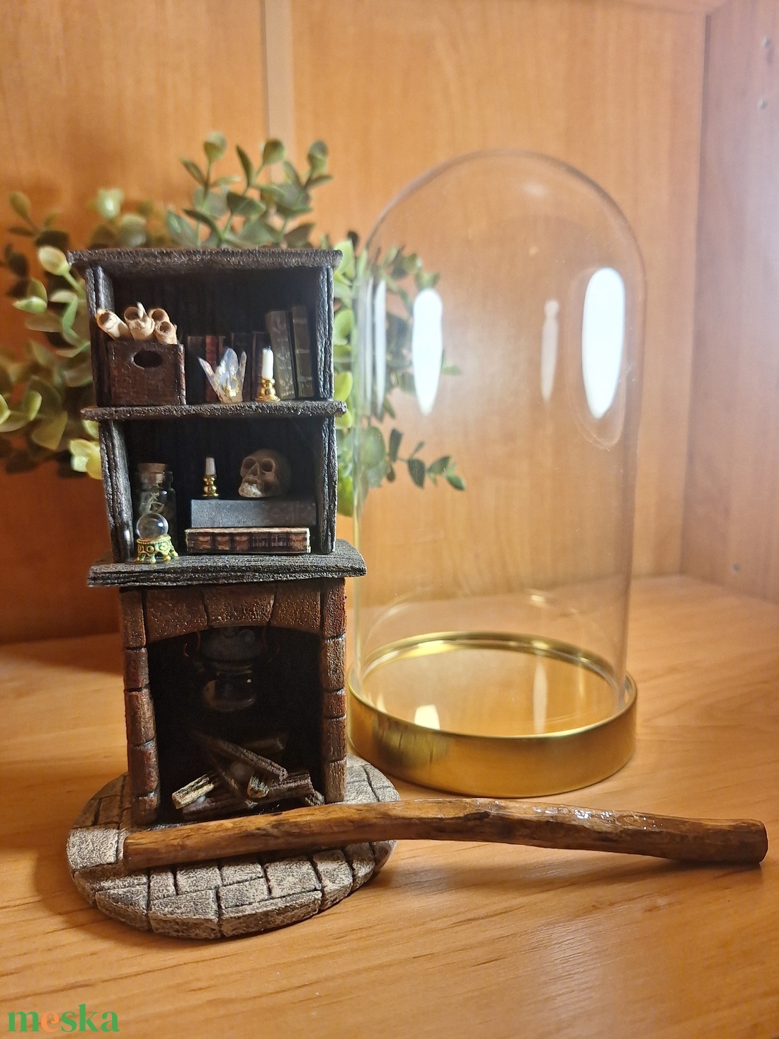 Polc dísz, Book Nook - Boszorkánykonhy #3 - otthon & életmód - dekoráció - asztal és polc dekoráció - dekorációs tál, tartó - Meska.hu