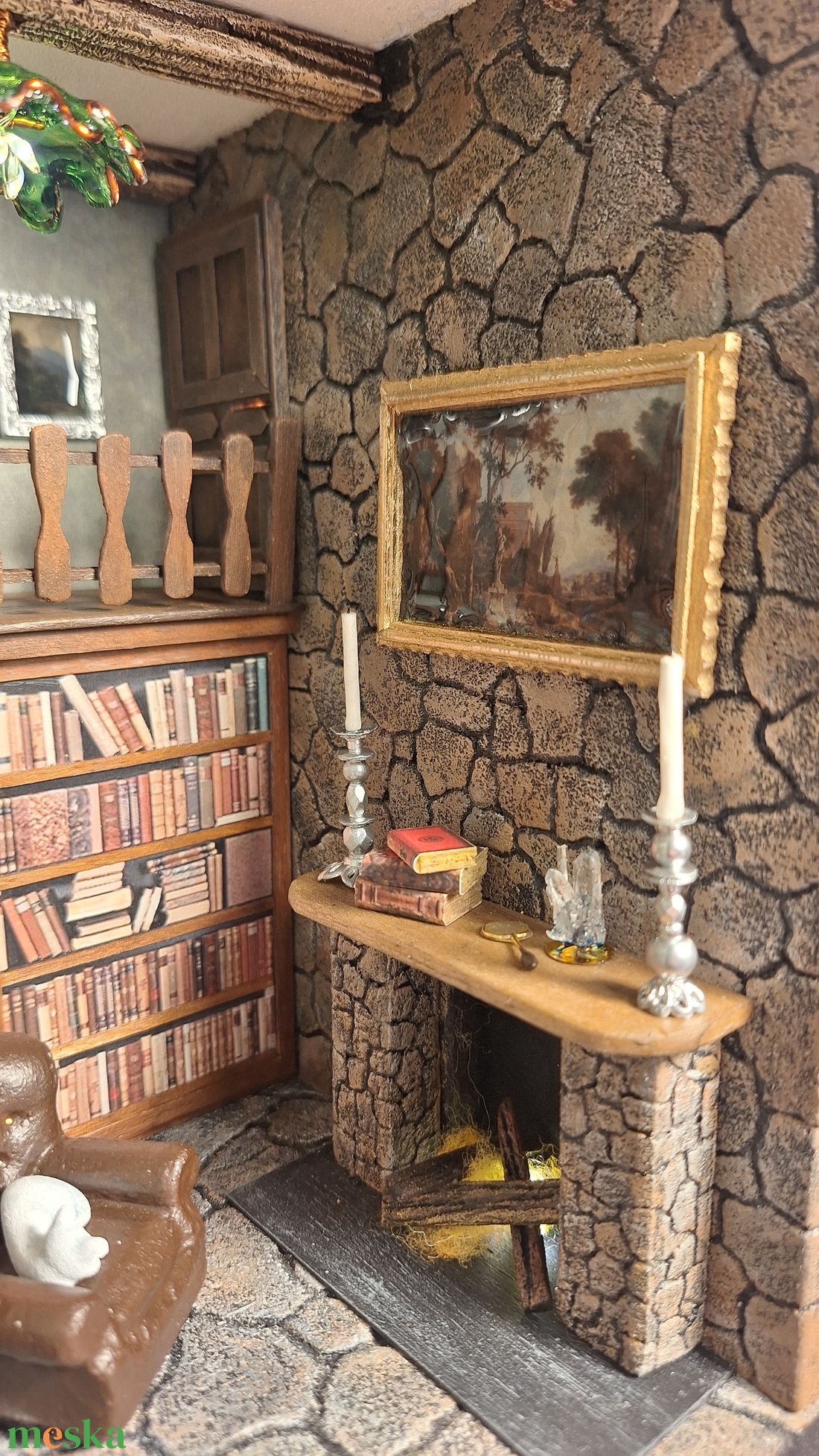 Polc dísz, Book Nook - könyvtár (cozy library) - otthon & életmód - dekoráció - dekoratív figurák és szobrok - Meska.hu