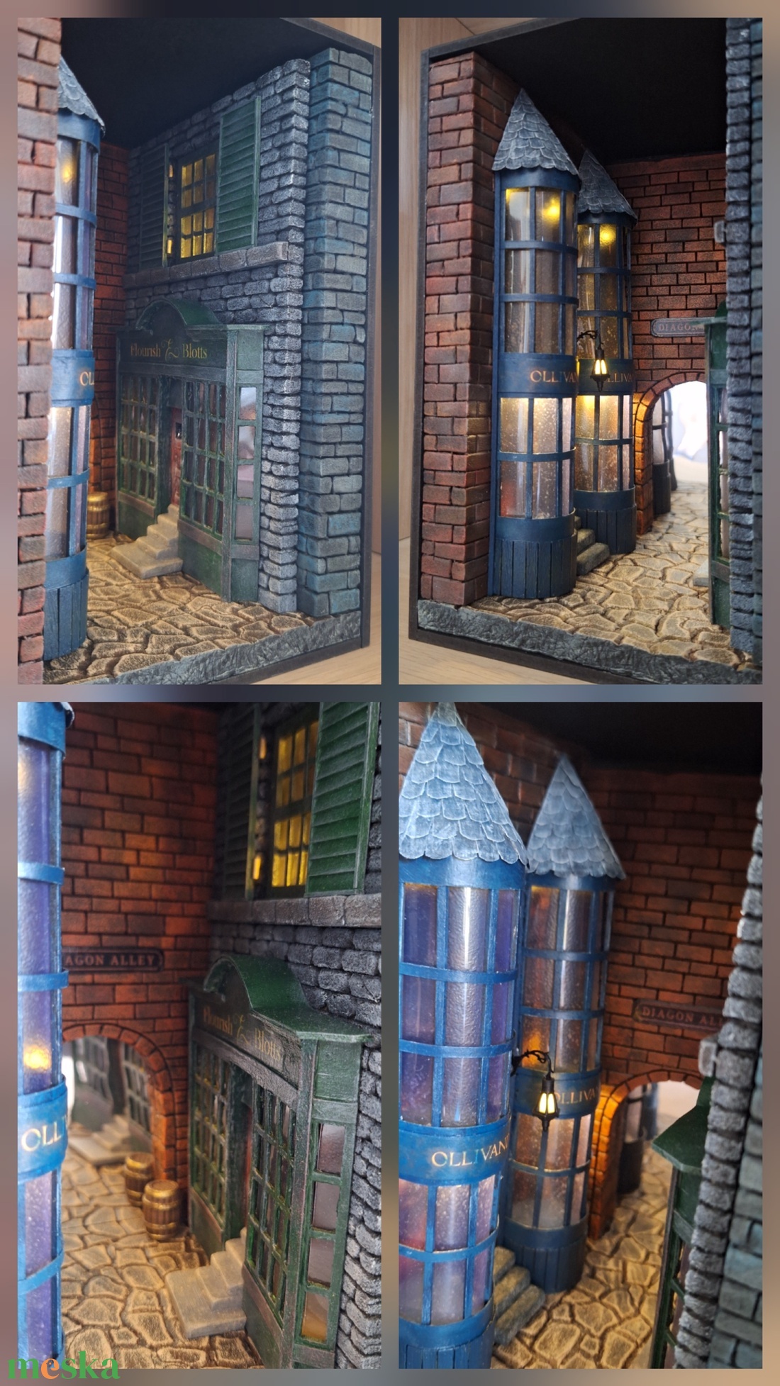 Az Abszol út- Book Nook - könyvtár (Diagon Alley) - otthon & életmód - dekoráció - dekoratív figurák és szobrok - Meska.hu