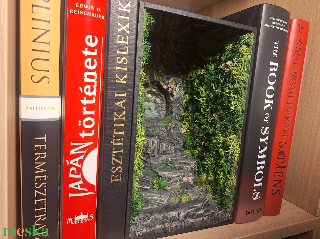 Meditációs kert- Book Nook - könyvzug - otthon & életmód - dekoráció - dekoratív figurák és szobrok - Meska.hu