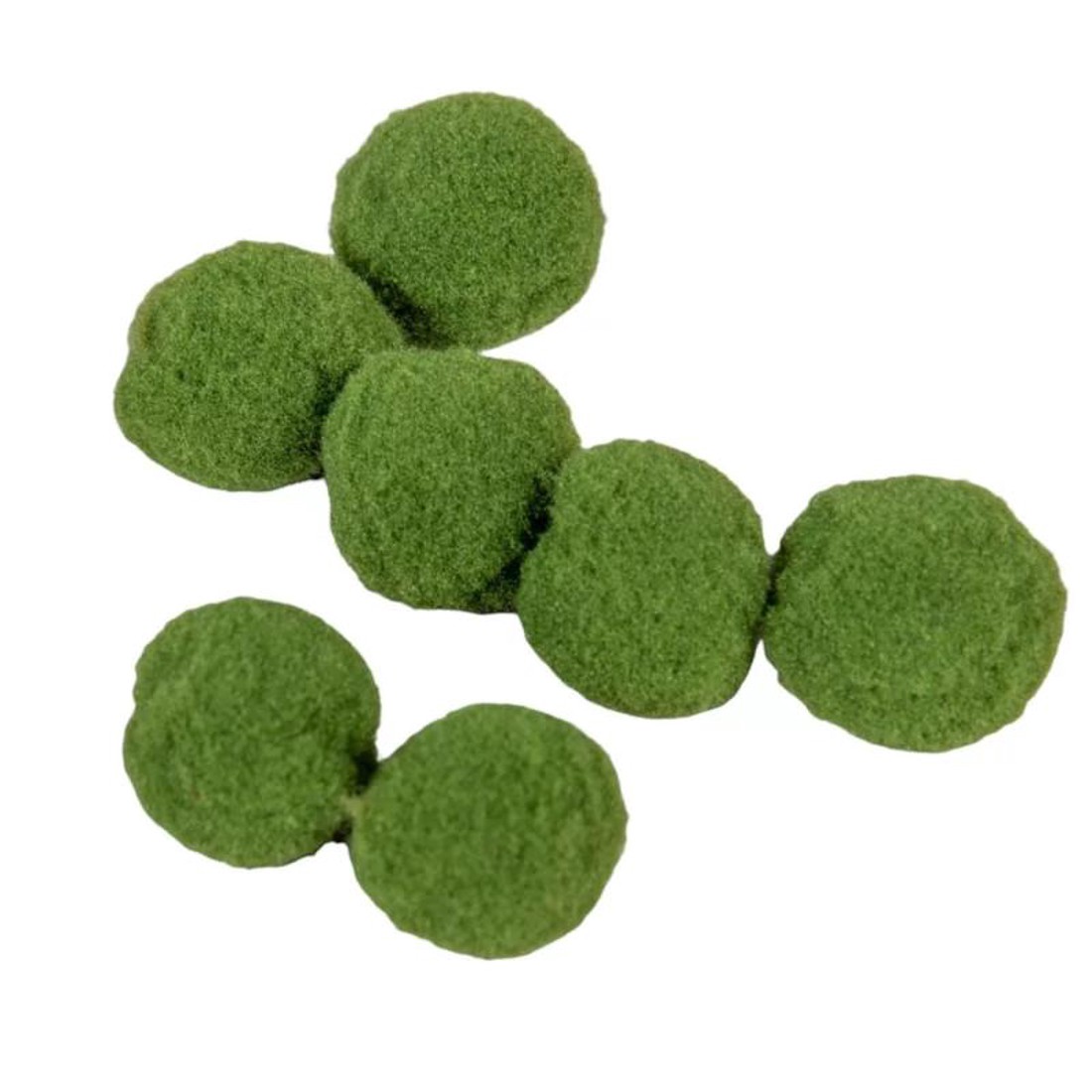 2 cm-es kashmir golyó 10 db-os kiszerelés - mohazöld - kellékek & szerszámok - dekorációs kellékek - egyéb kellékek - Meska.hu