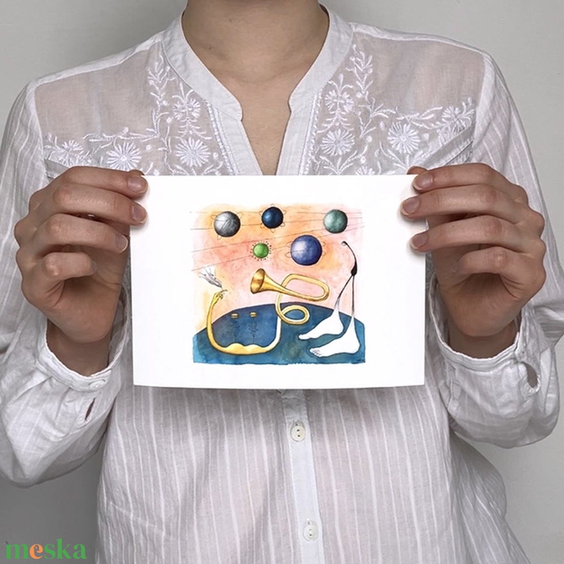 Bolygó látkép - nyomat - művészet - grafika & illusztráció - művészi nyomat - Meska.hu