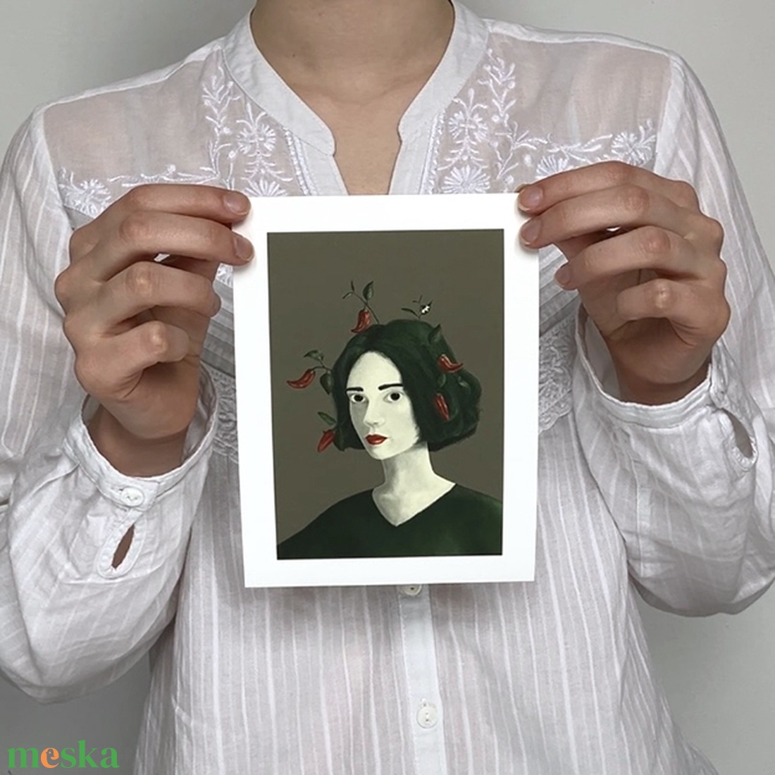 Chili Önarckép - nyomat - művészet - grafika & illusztráció - művészi nyomat - Meska.hu