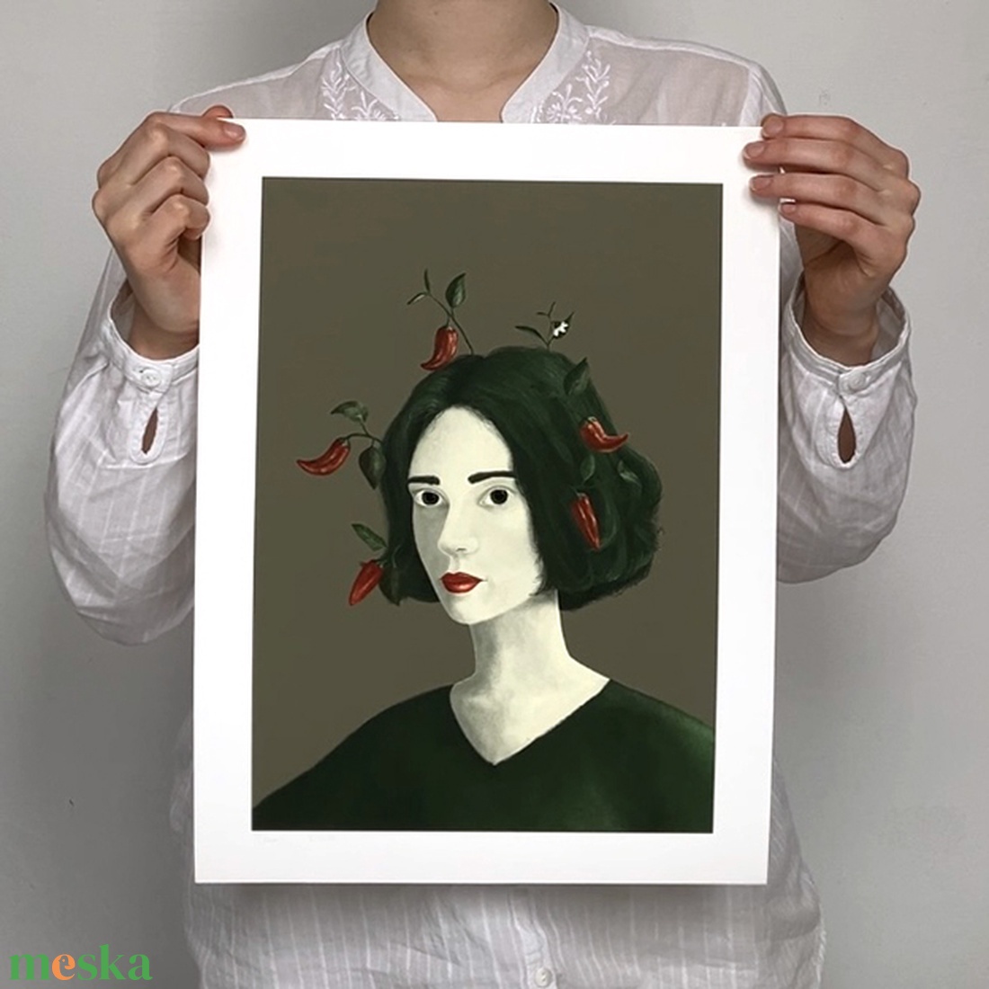 Chili Önarckép - nyomat - művészet - grafika & illusztráció - művészi nyomat - Meska.hu