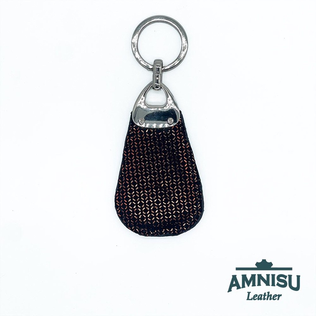 Bronz mintás csepp alakú kristály köves kulcstartó H9016 - táska & tok - kulcstartó & táskadísz - kulcstartó - Meska.hu