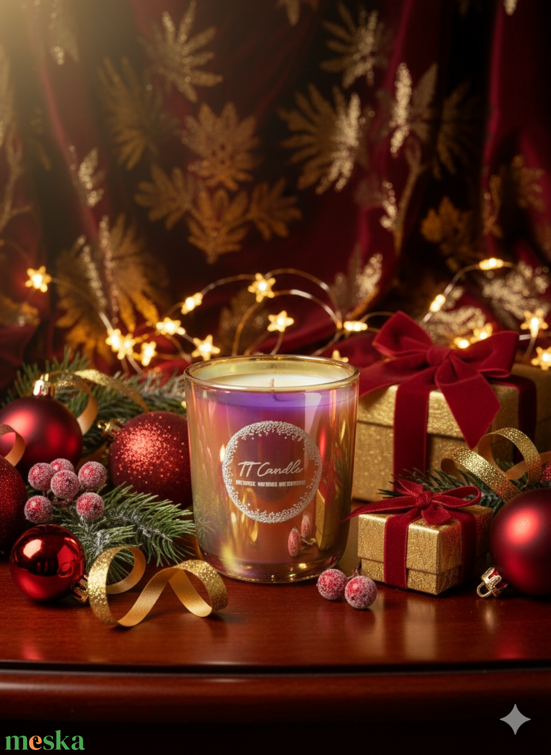 Tt Candle - Christhmas Wish illatgyertya  - karácsony - karácsonyi lakásdekoráció - karácsonyi illatgyertya, mécses - Meska.hu