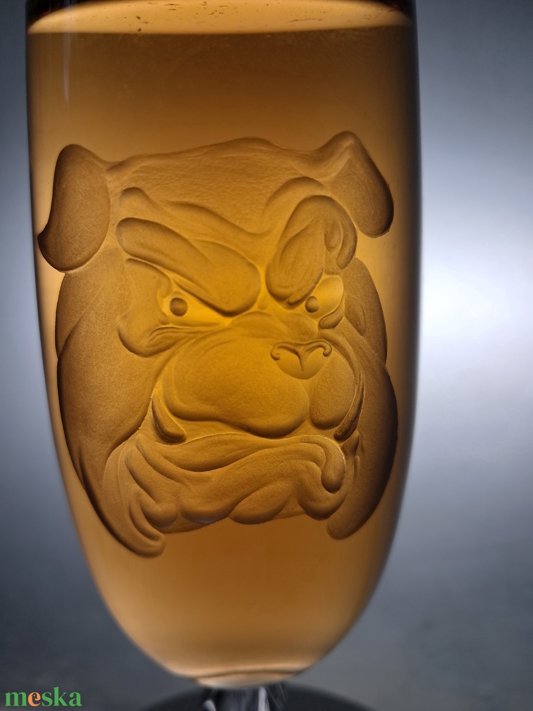 Kutyás, kézi gravírozású pohár - otthon & életmód - konyhafelszerelés, tálalás - tálalás - üveg & kancsó - Meska.hu