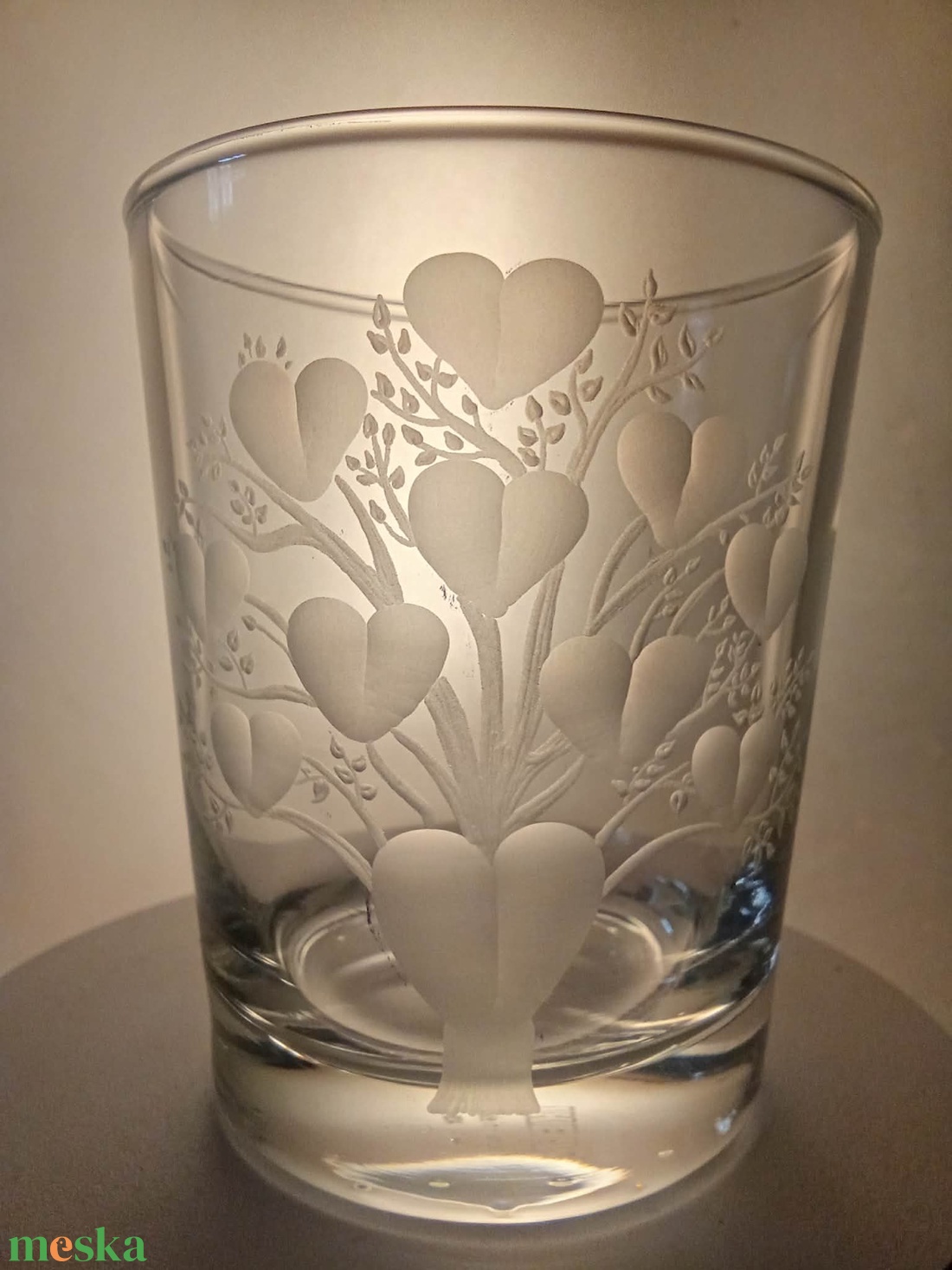 Szív-fa pohár - otthon & életmód - konyhafelszerelés, tálalás - tálalás - pohár - Meska.hu