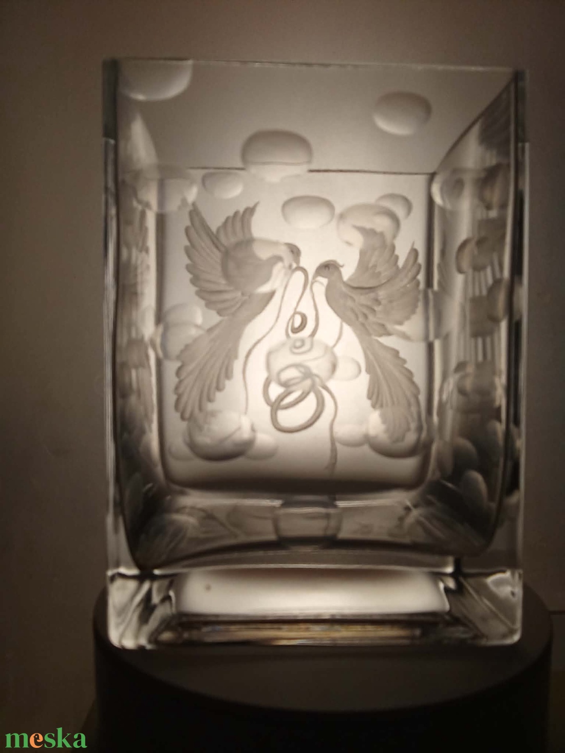 Szerelmes váza - esküvő - dekoráció - asztaldísz - Meska.hu