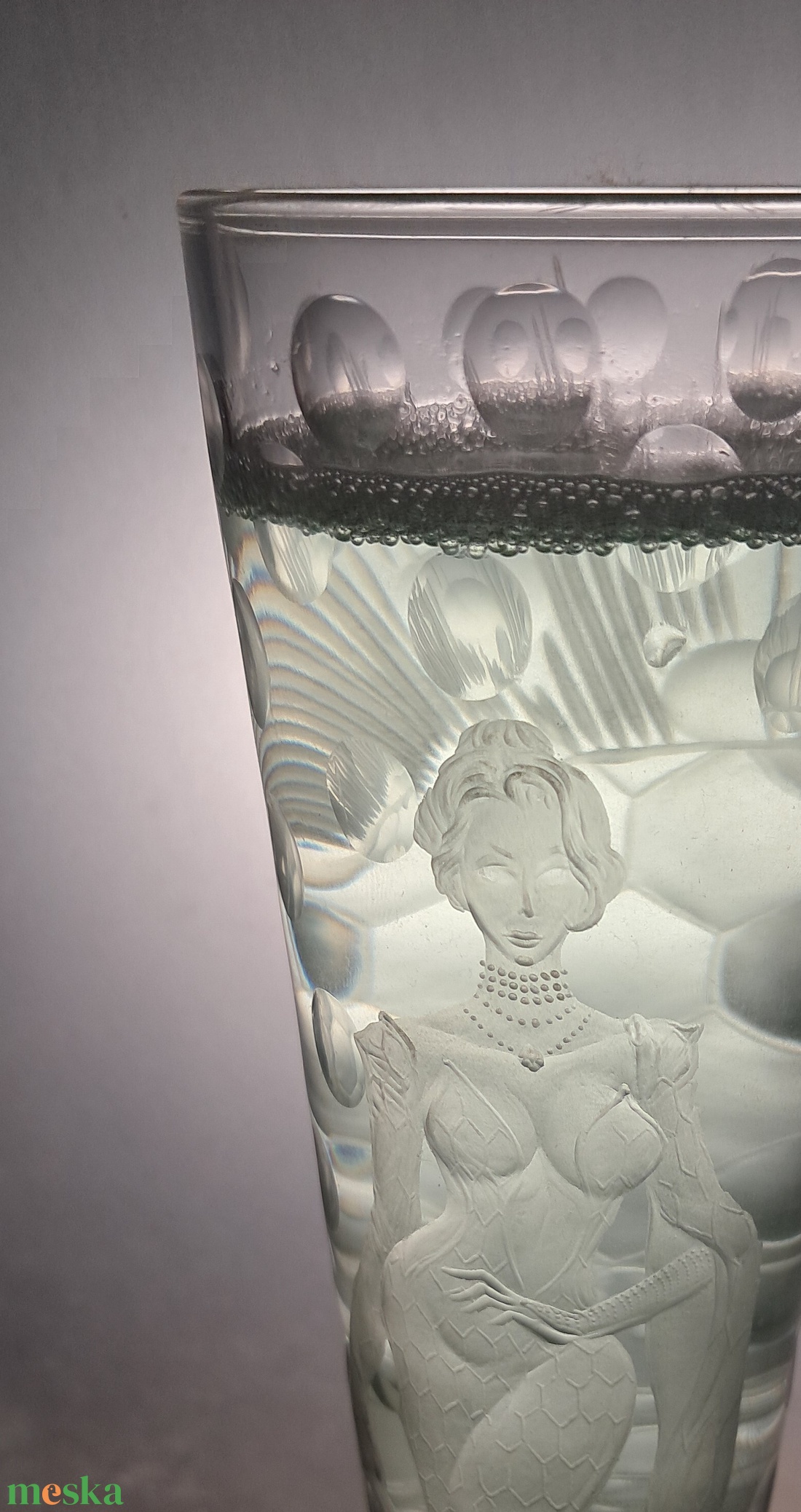 Női alakos-bogaras pohár - otthon & életmód - konyhafelszerelés, tálalás - tálalás - üveg & kancsó - Meska.hu