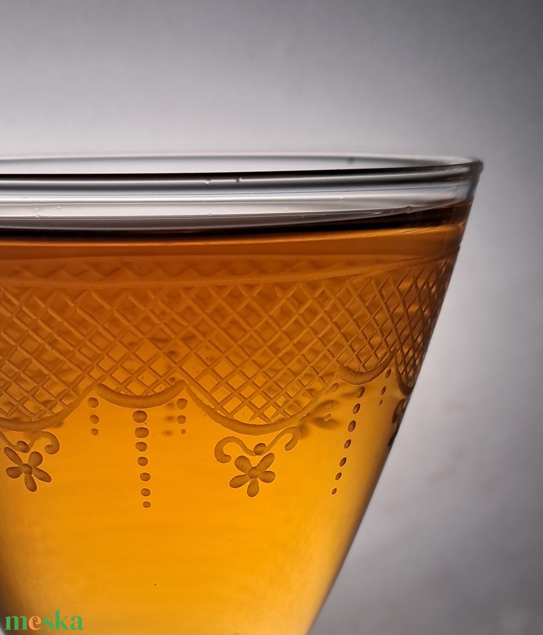 Csipkemintás pohár - otthon & életmód - konyhafelszerelés, tálalás - tálalás - üveg & kancsó - Meska.hu