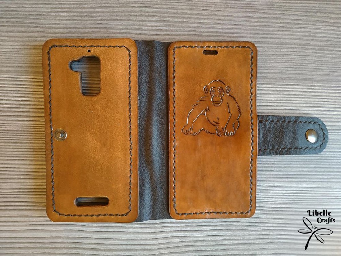 Csimpánz sziluettes flip telefontok - táska & tok - pénztárca & más tok - telefontok - Meska.hu