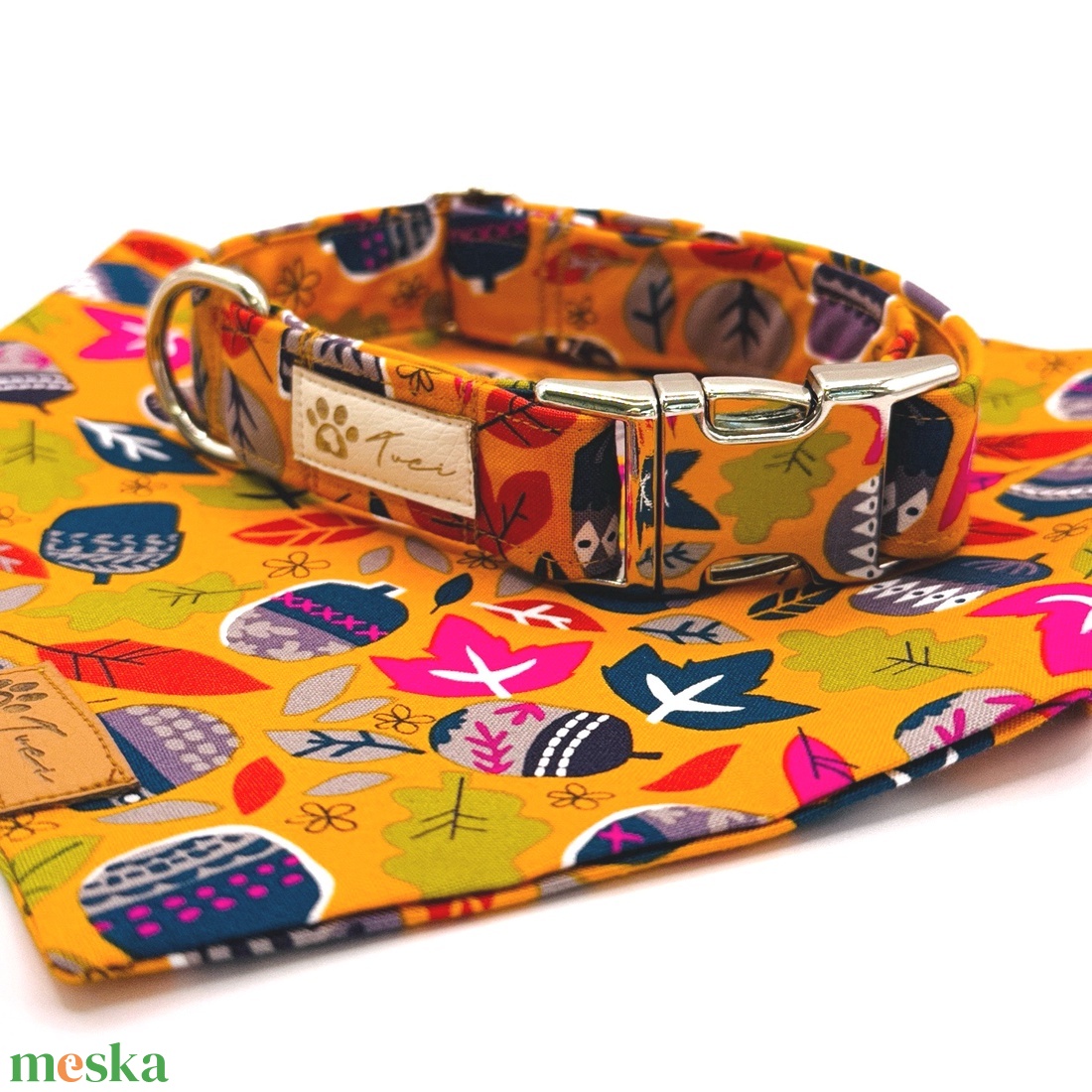 Séta az őszben nyakörv -  kutya számára  - otthon & életmód - kisállatoknak - kutyáknak - kutya nyakörv - Meska.hu