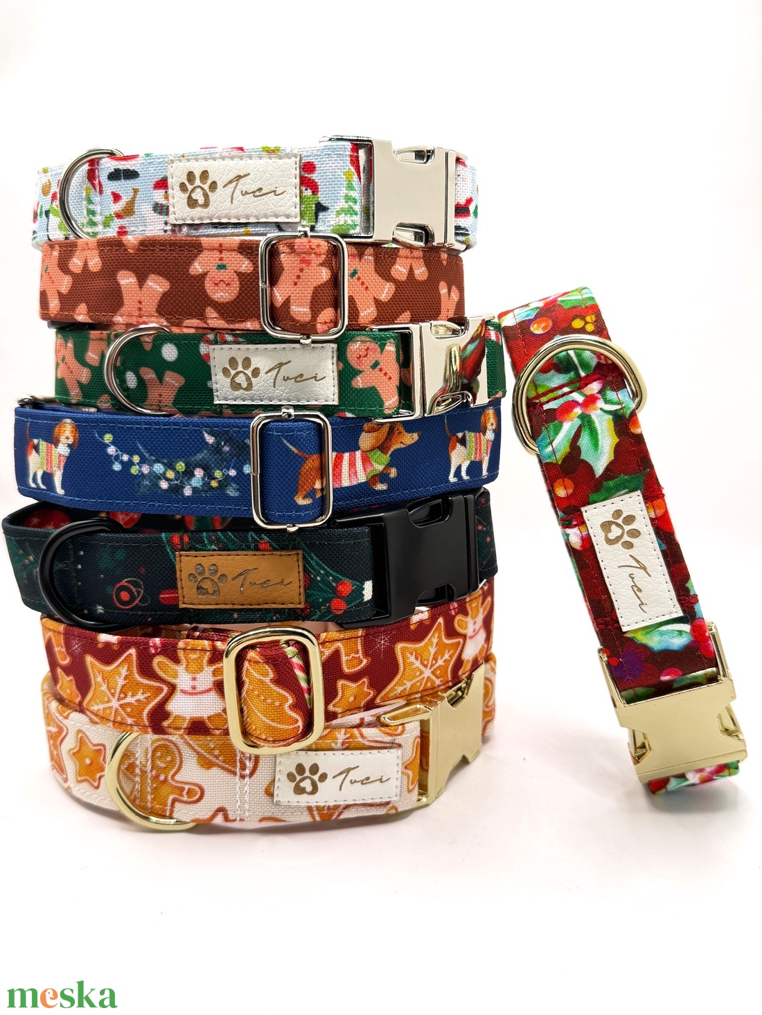 Ünnepi nyakörvek  - otthon & életmód - kisállatoknak - kutyáknak - kutya nyakörv - Meska.hu