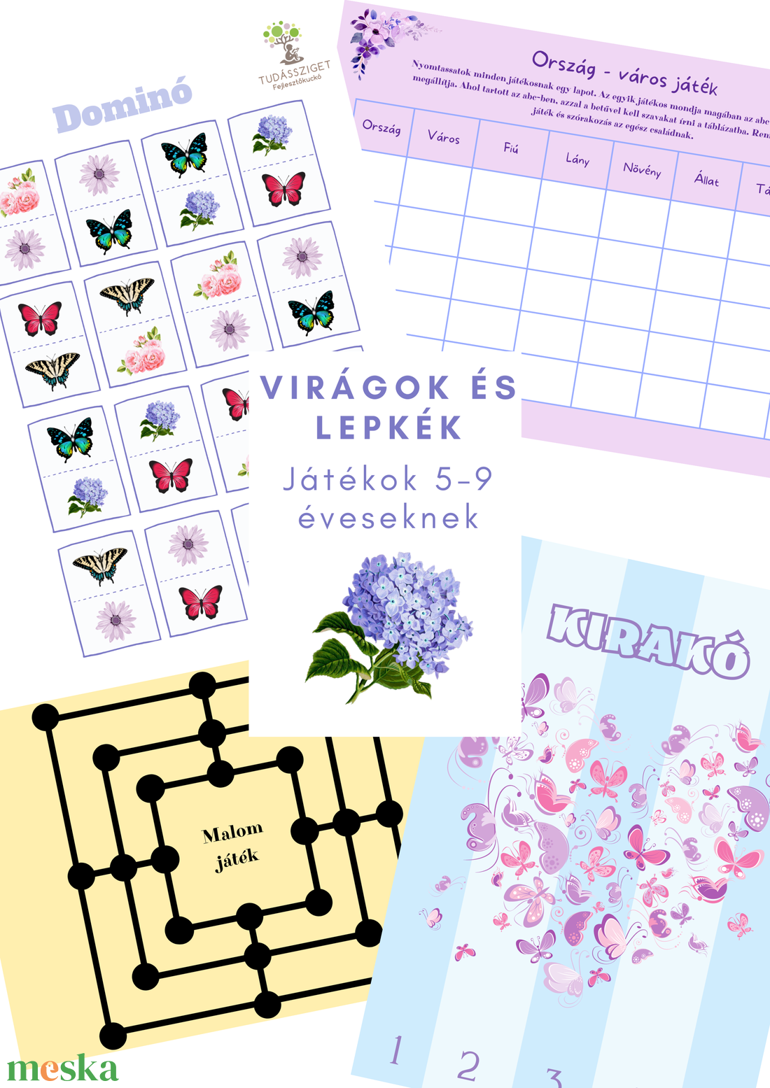 Virágok és lepkék - játék & sport - készségfejlesztő és logikai játék - oktató játékok - Meska.hu Virágok és lepkék - játék & sport - készségfejlesztő és logikai játék - oktató játékok - Meska.hu