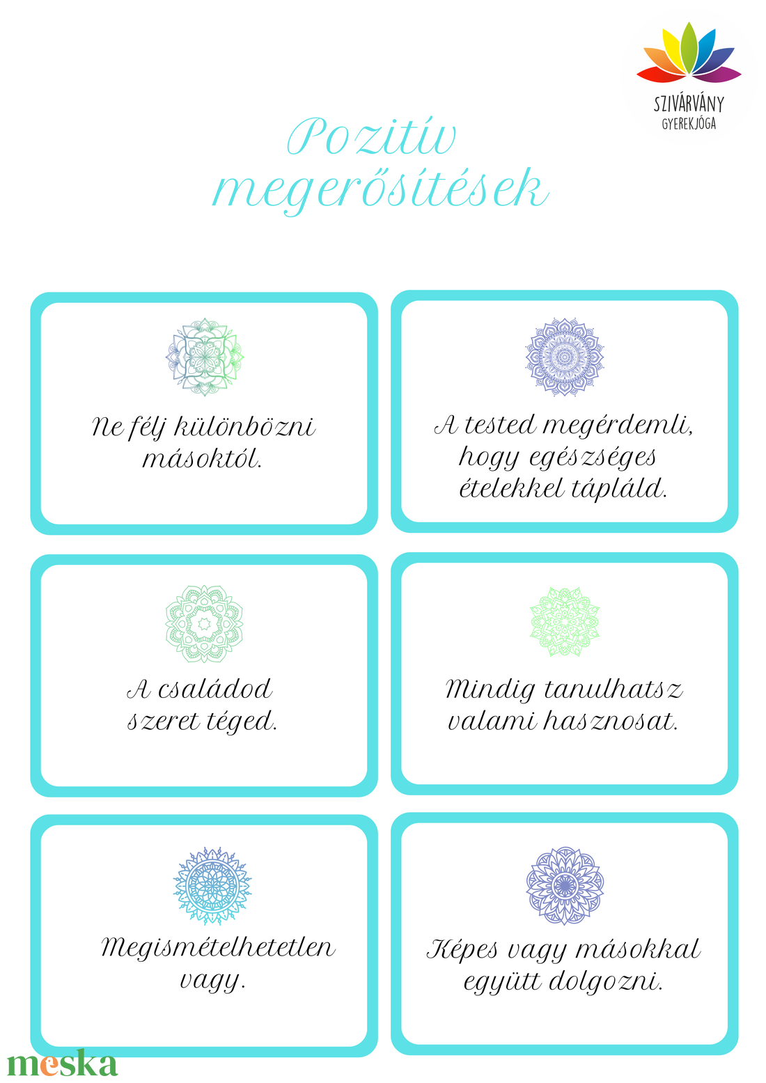 Pozitív megerősítések kártya - játék & sport - készségfejlesztő és logikai játék - oktató játékok - Meska.hu Pozitív megerősítések kártya - játék & sport - készségfejlesztő és logikai játék - oktató játékok - Meska.hu