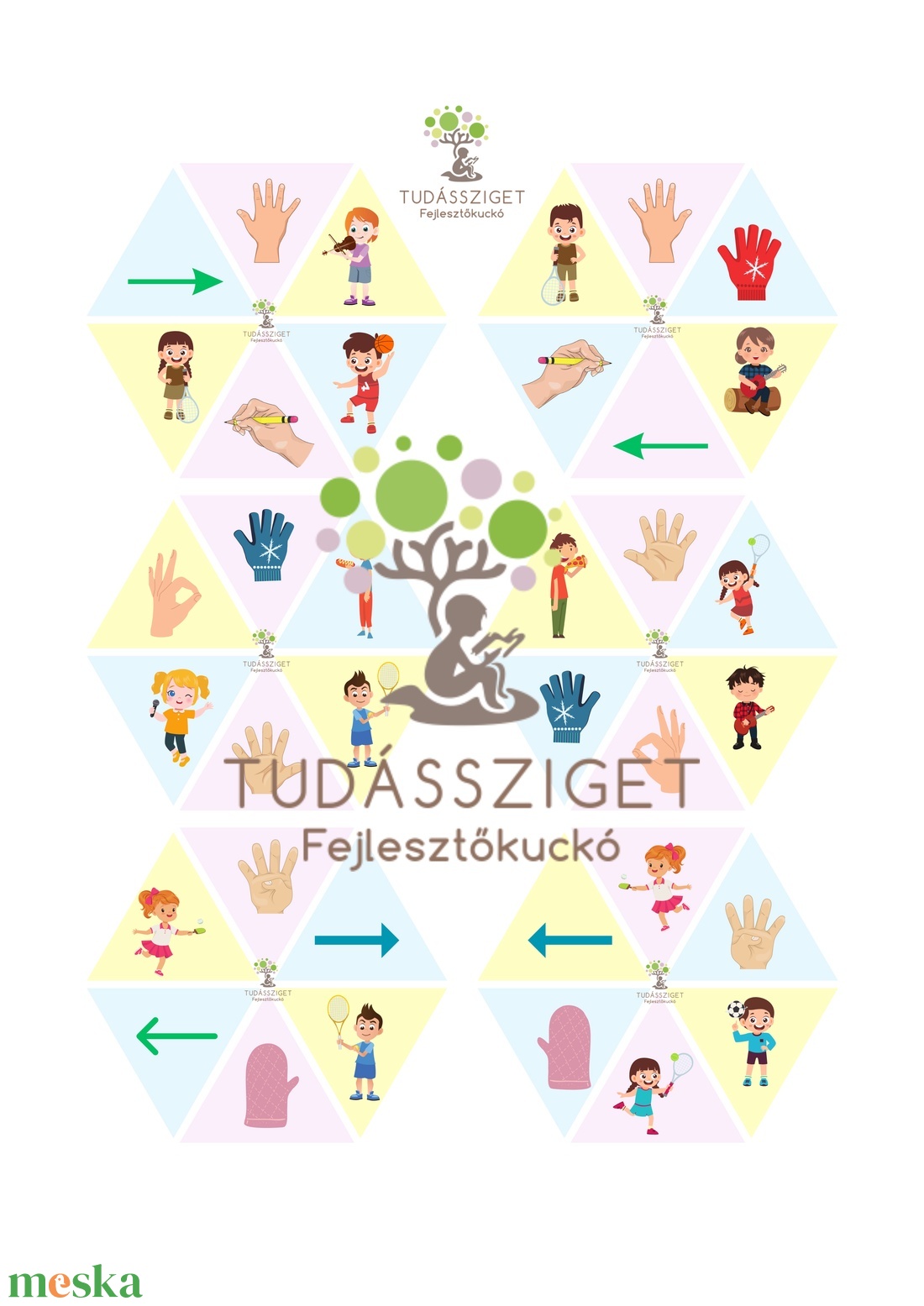 Jobb - bal hatszögletű kirakó - játék & sport - készségfejlesztő és logikai játék - oktató játékok - Meska.hu Jobb - bal hatszögletű kirakó - játék & sport - készségfejlesztő és logikai játék - oktató játékok - Meska.hu