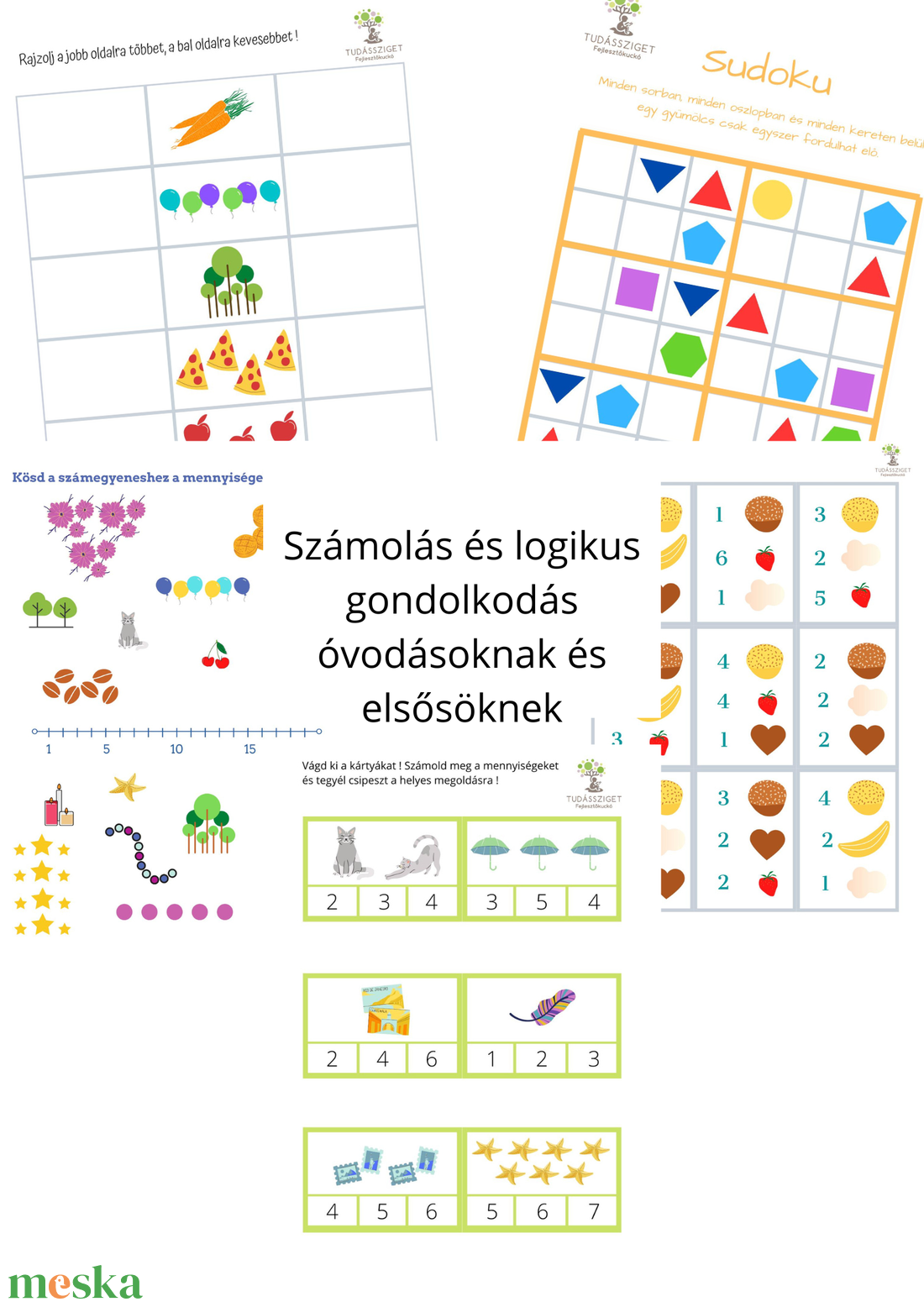 Számolás és logikus gondolkodás óvodásoknak és elsősöknek - játék & sport - készségfejlesztő és logikai játék - logikai játékok - Meska.hu Számolás és logikus gondolkodás óvodásoknak és elsősöknek - játék & sport - készségfejlesztő és logikai játék - logikai játékok - Meska.hu
