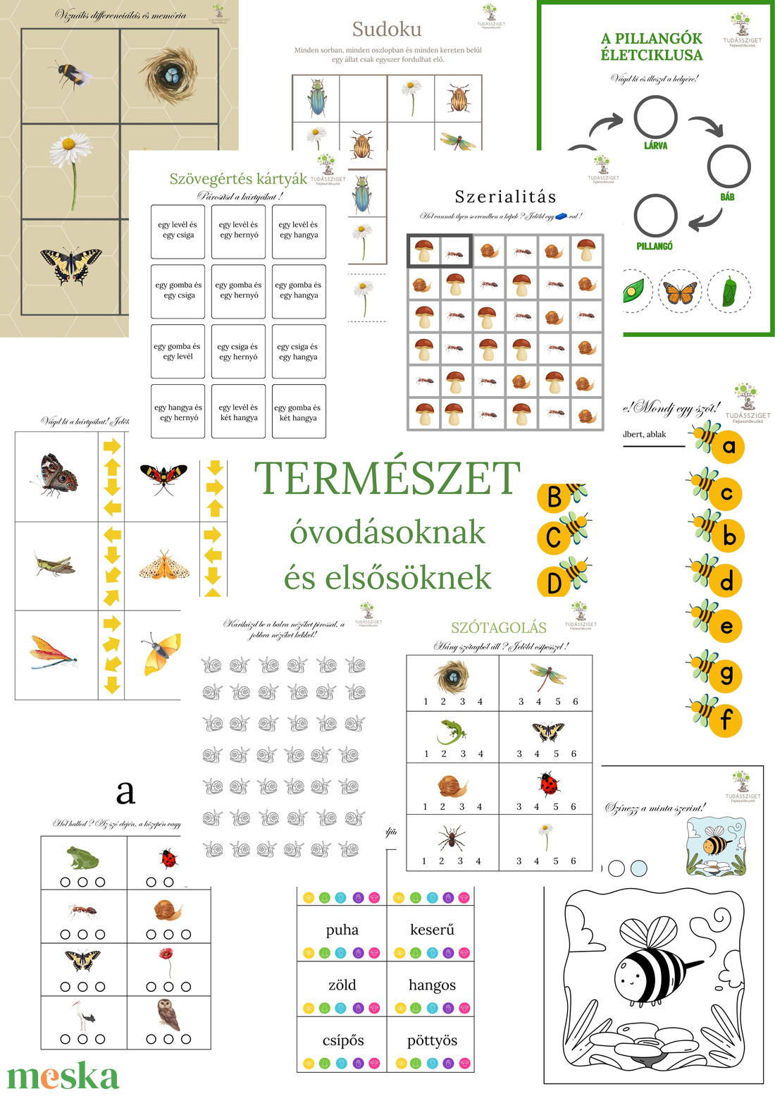 Természet óvodásoknak és elsősöknek - játék & sport - készségfejlesztő és logikai játék - oktató játékok - Meska.hu Természet óvodásoknak és elsősöknek - játék & sport - készségfejlesztő és logikai játék - oktató játékok - Meska.hu